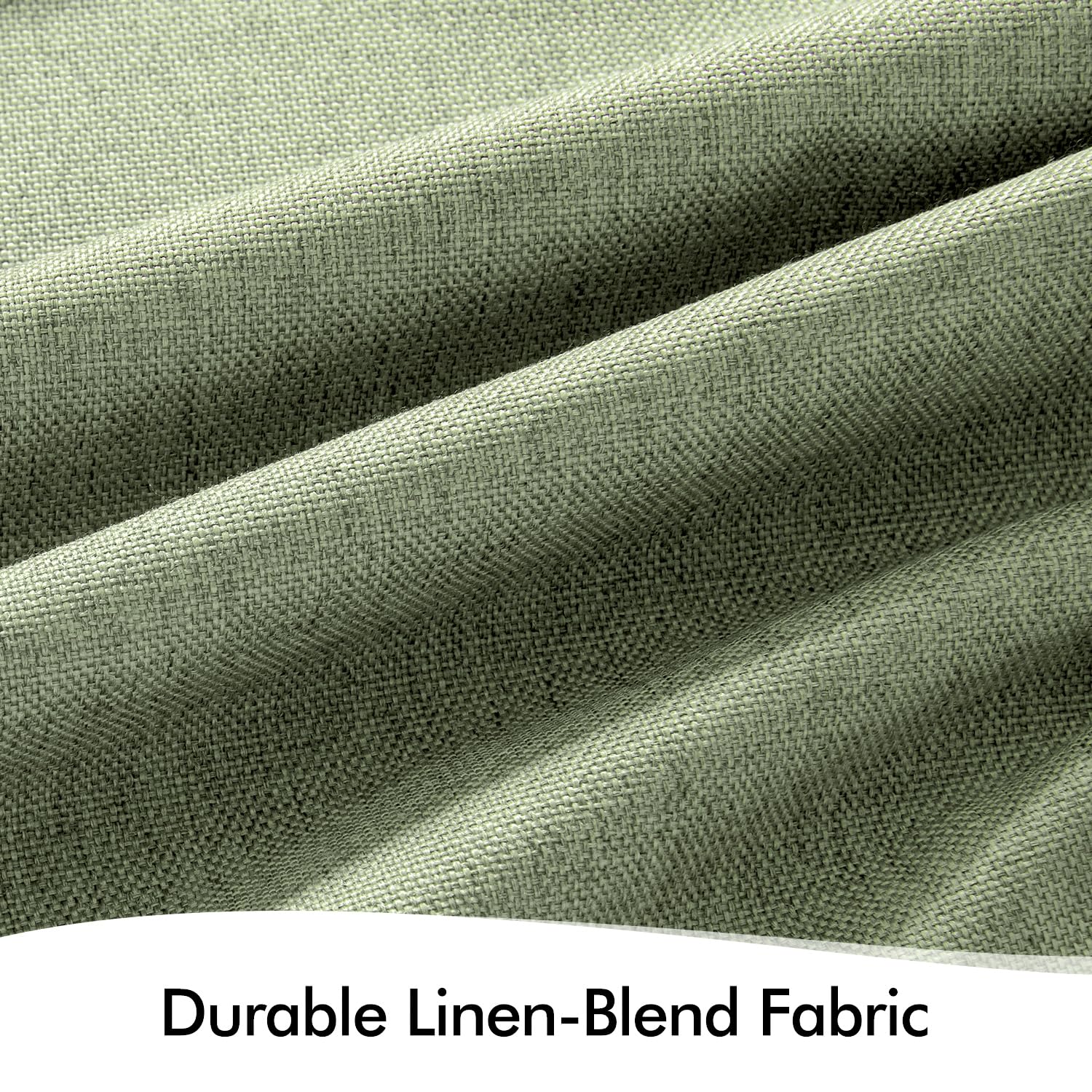 MIULEE Linen Pinch Pleated 100% Blackout Curtains for Bedroom 84 Inch Long 2 Panels Set- Back Tab Track Beige Thermal Insulated Cream Black Out Triple Pleat Room Darkening Drapes with Hooks, Greige