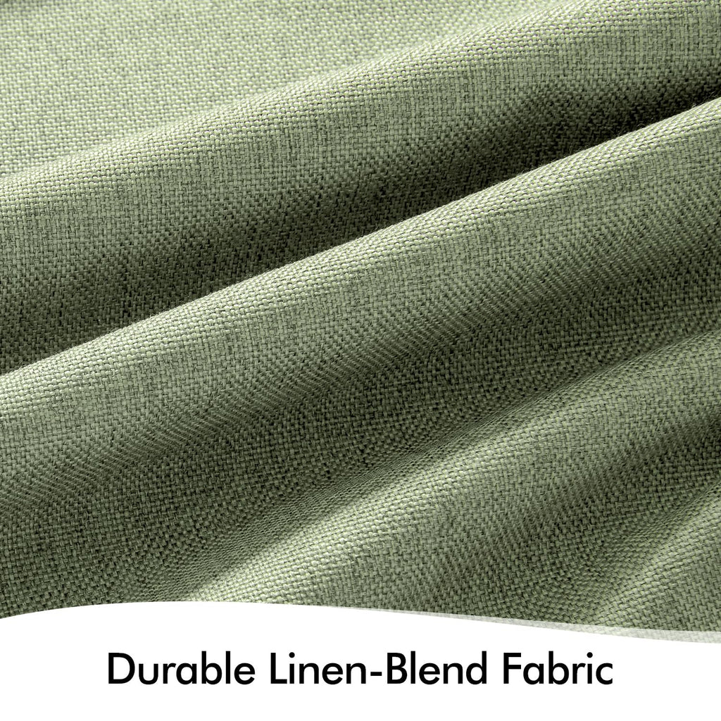 MIULEE Linen Pinch Pleated 100% Blackout Curtains for Bedroom 84 Inch Long 2 Panels Set- Back Tab Track Beige Thermal Insulated Cream Black Out Triple Pleat Room Darkening Drapes with Hooks, Greige
