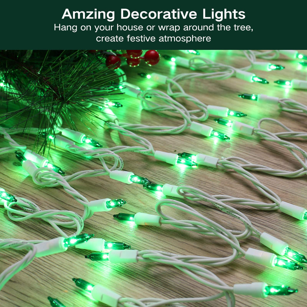 Brizled Christmas Lights, 600 Count 139.2ft Incandescent Mini Lights, Connectable 120V UL Certified for Xmas Wedding Bedroom Porch Decor, White Wire, Warm White