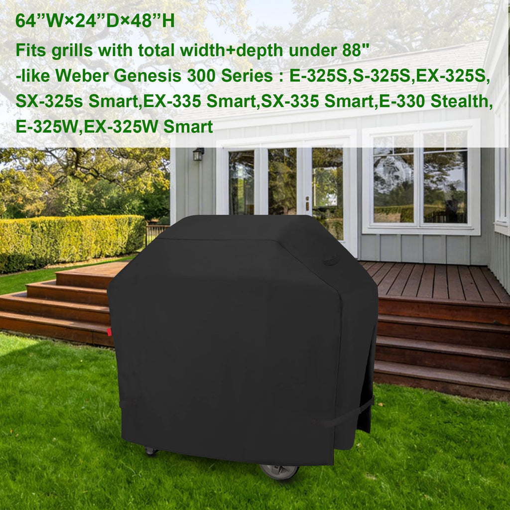 Outdoor Waterproof Small Grill Cover Fits for Weber Spirit 210 Series(E 210,S 210,E 215), Charbroil, Kenmore Grills, Heavy Duty 2 Burner BBQ Cover 30",Compared to Weber 7105