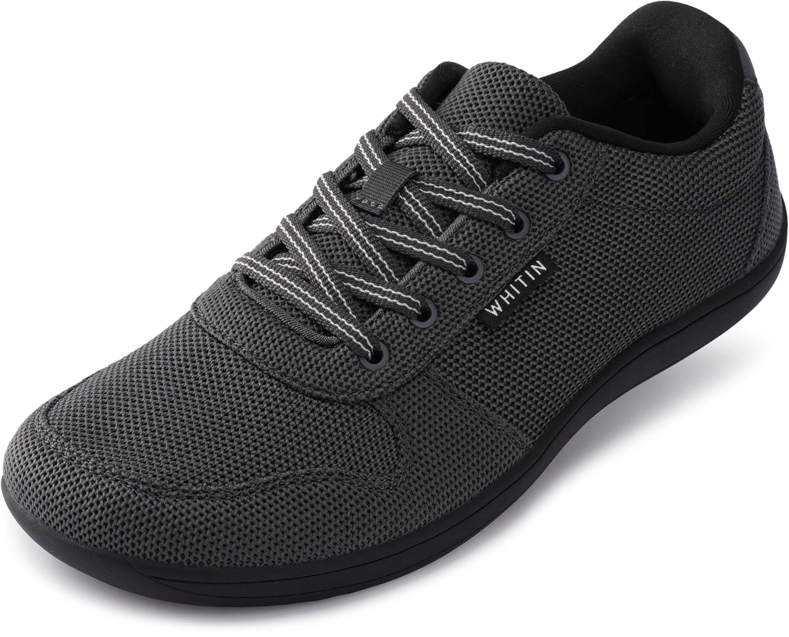 WHITIN Men's Wide Toe Box Barefoot Sneakers + Breathable Knit Walking Shoes