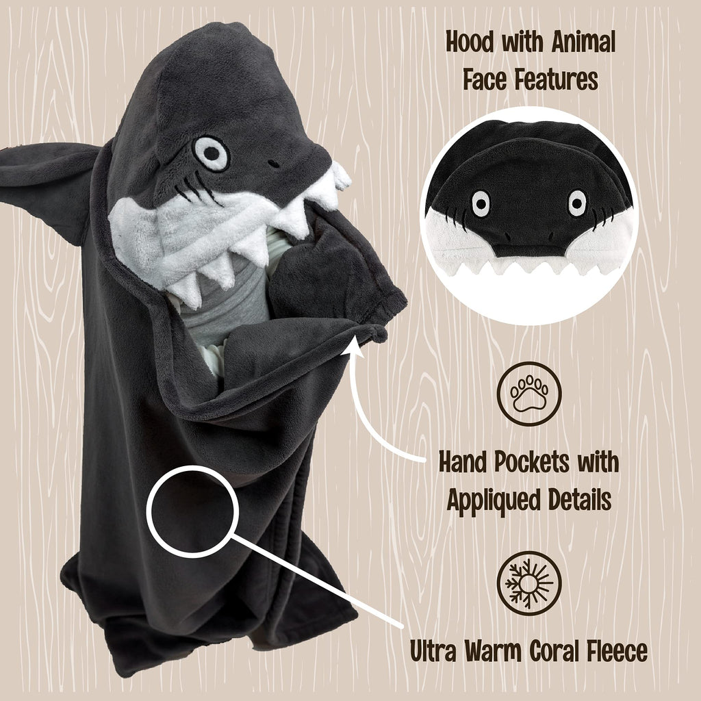 Lazy One Wearable Hooded Blanket for Kids, Animal Hooded Blanket (Bigfoot)
