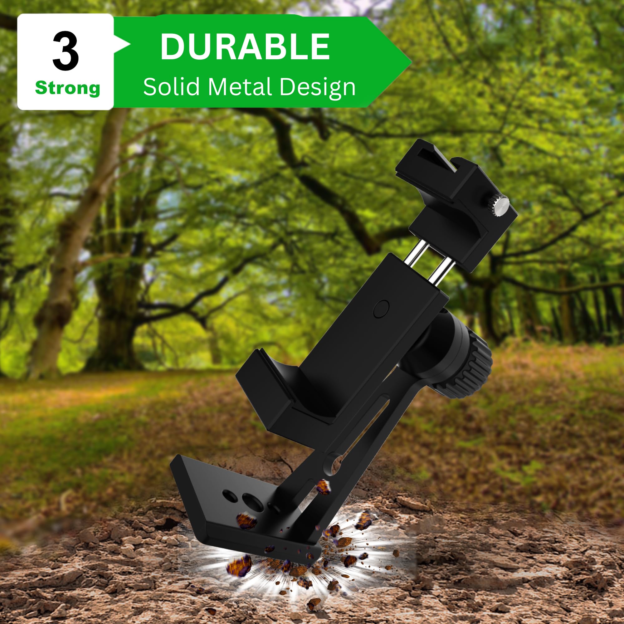 KobraTech Metal Phone Tripod Mount - UniMount 360 Pro Heavy Duty Phone Tripod Mount with Wireless Remote Shutter