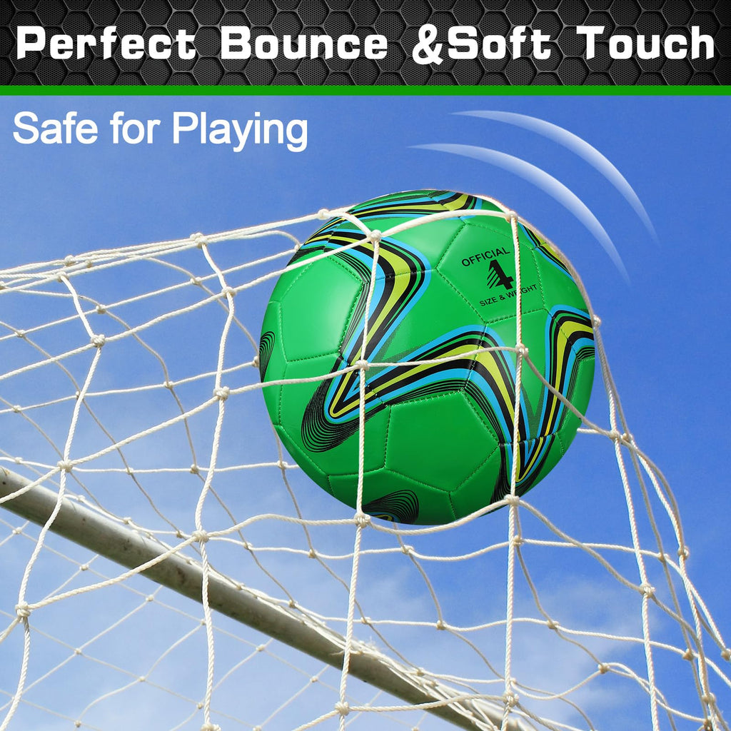 Lunmon 12 Pcs Bulk Soccer Balls with 2 Pump Official Size Deflated Ball Football for Indoor Outdoor Game Sports Training Adult Players Soccer Birthday Gift Global