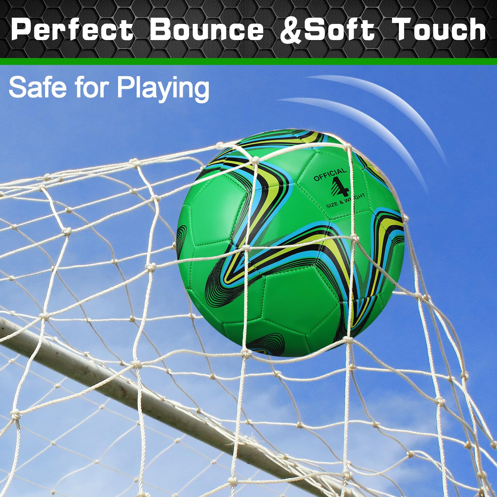 Lunmon 12 Pcs Bulk Soccer Balls with 2 Pump Official Size Deflated Ball Football for Indoor Outdoor Game Sports Training Adult Players Soccer Birthday Gift Global