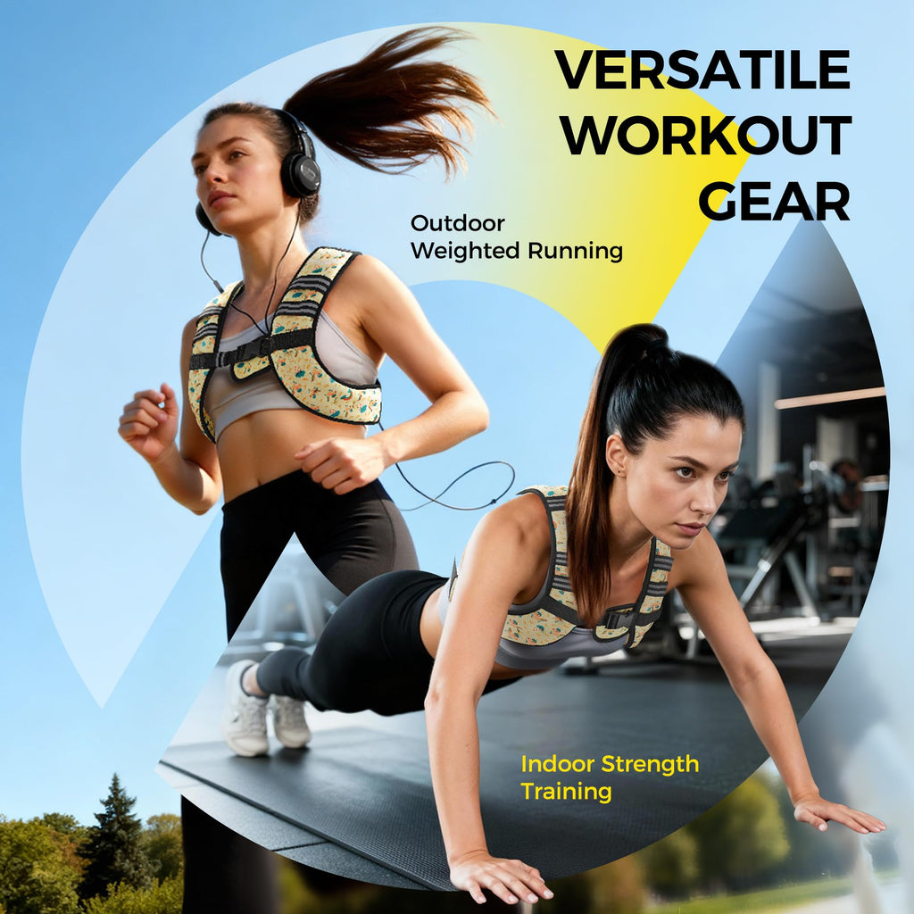 PACEARTH Weighted Vest,6lb/8lb/10lb/12lb/16lb/20lb/25lb/30lb Weight Vest with Reflective Stripe, Body Weight Vests for Women, Men, Weight Loss Workout, Strength Training, Running, Walking, Jogging