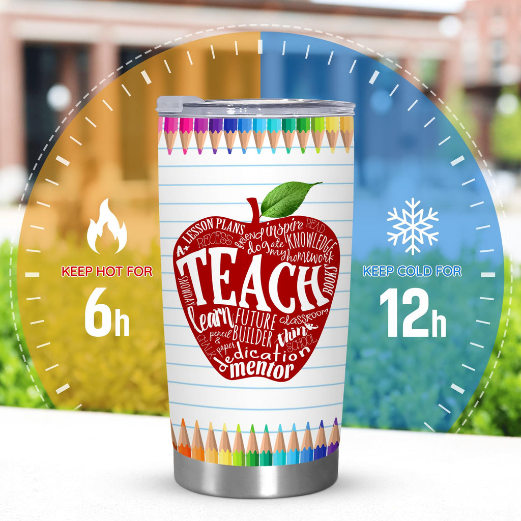 TEEZWONDER Thank You Gifts for Women - Chaos Coordinator 20 oz Stainless Steel Insulated Tumbler with Lid - Employee Appreciation Birthday Gifts for Women Coworkers Boss Teacher Nurse Friend