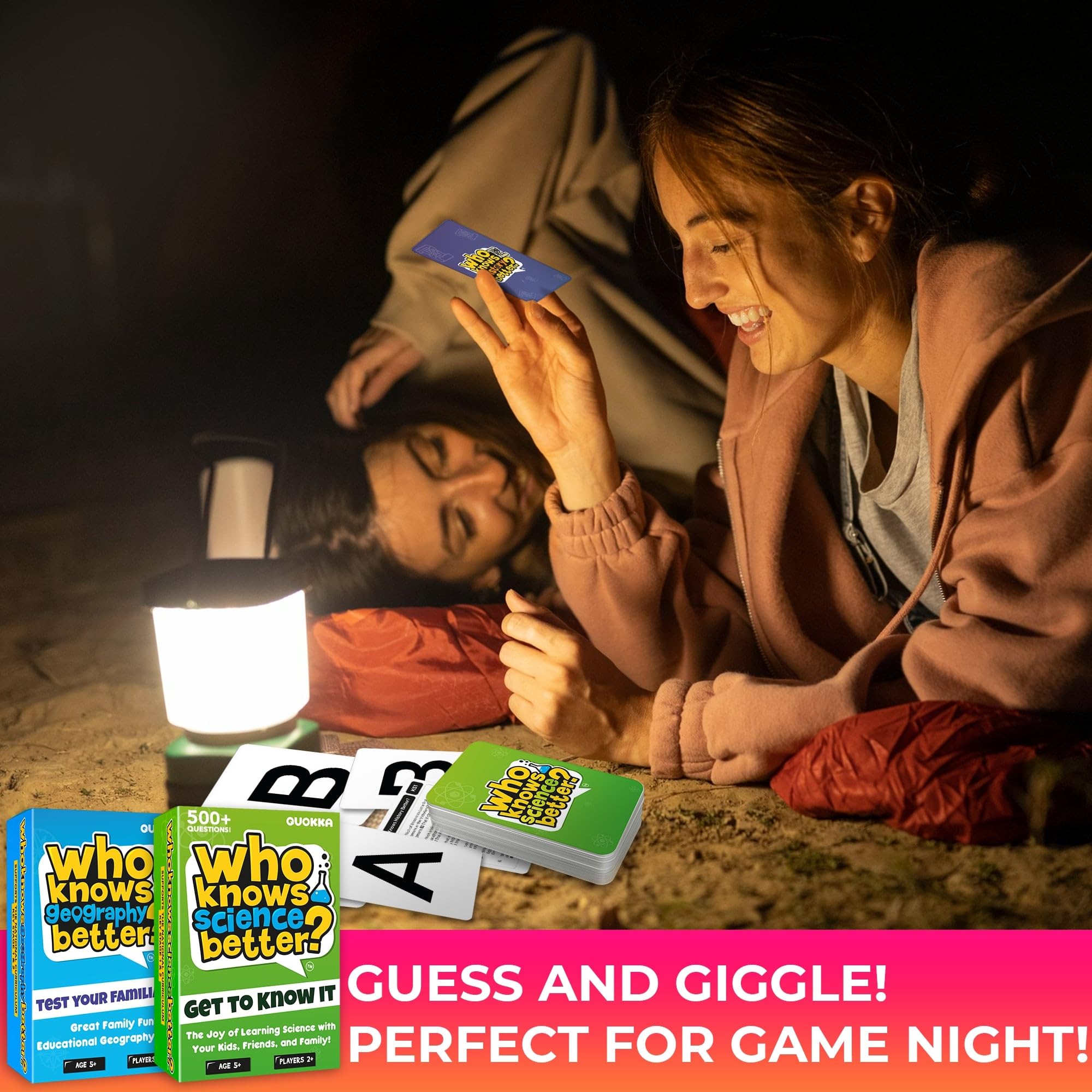 Family Board Games for Kids and Adults - Trivia Card Games for Kids 8-12 and Adults - Who Knows Me Better for Family Game Night - 500+ Facts Questions from Ages 6-8 — Fun Travel Car Activities for 5+