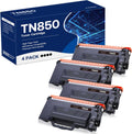 WEAREC Compatible Toner Cartridge Replacement for Brother TN850 TN-850 TN820 TN-820 Work with HL-L6200DW HL-L5200DW MFC-L5850DW MFC-L6800DW DCP-L5600DN Printer (Black,4-Pack)
