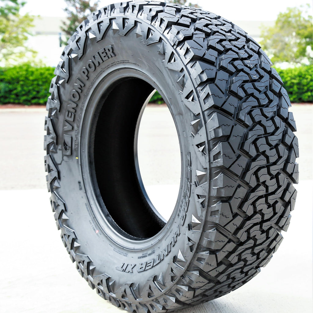 Venom Power Terra Hunter X/T XT All-Terrain Mud Light Truck Radial Tire-33X12.50R20LT 33X12.50X20 33X12.50-20 119R Load Range F LRF 12-Ply BSW Black Side Wall