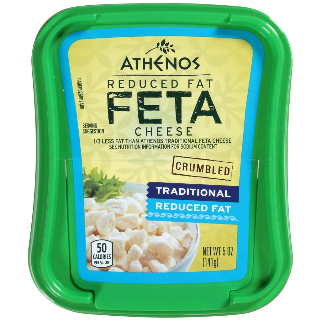 Athenos Traditional Reduced Fat Crumbled Feta Cheese (5 oz Tub)