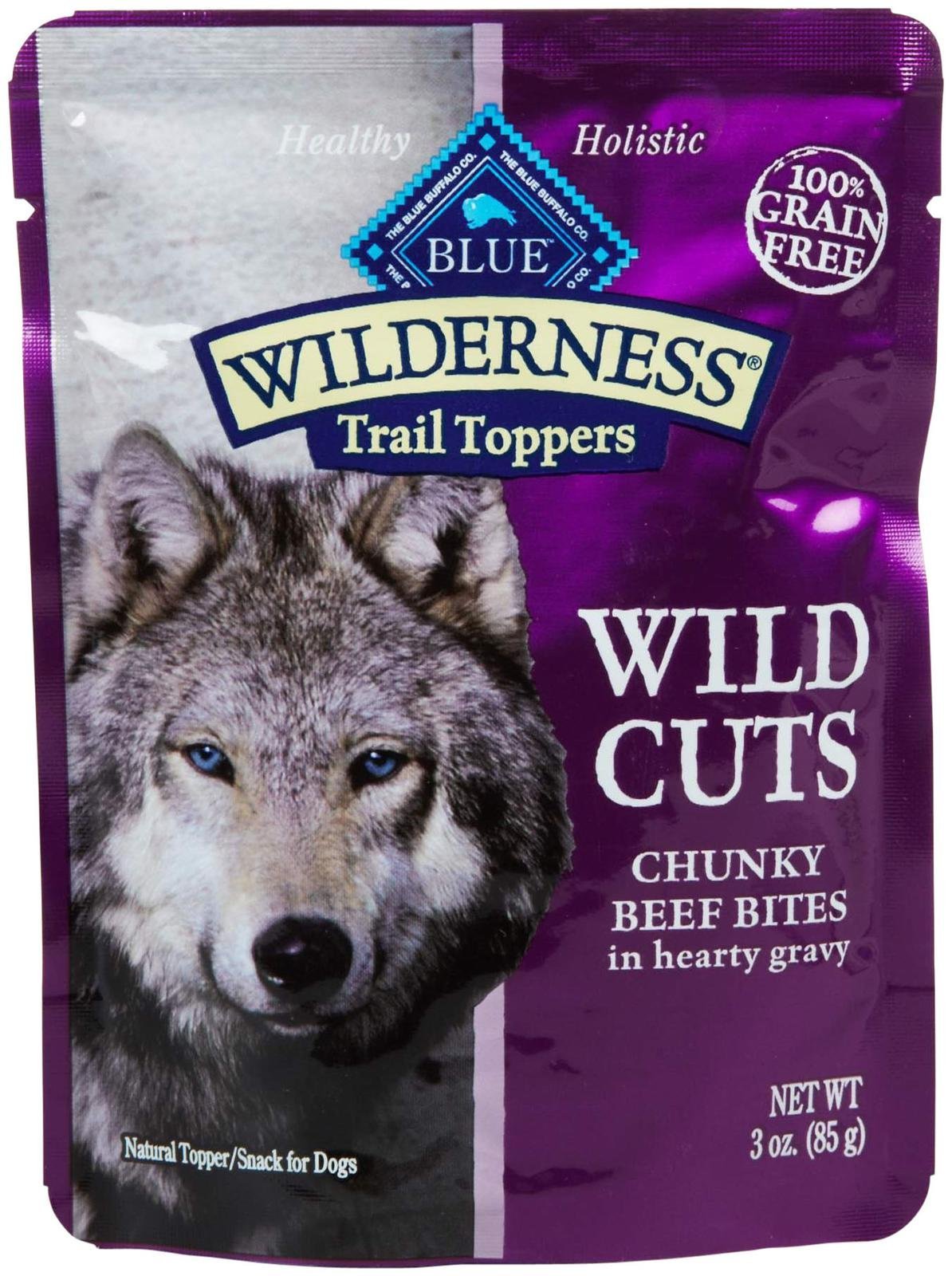 Blue Buffalo Wilderness Wild Cuts Trail Toppers Chunky Bites In Hearty Gravy - Beef - 3 Oz