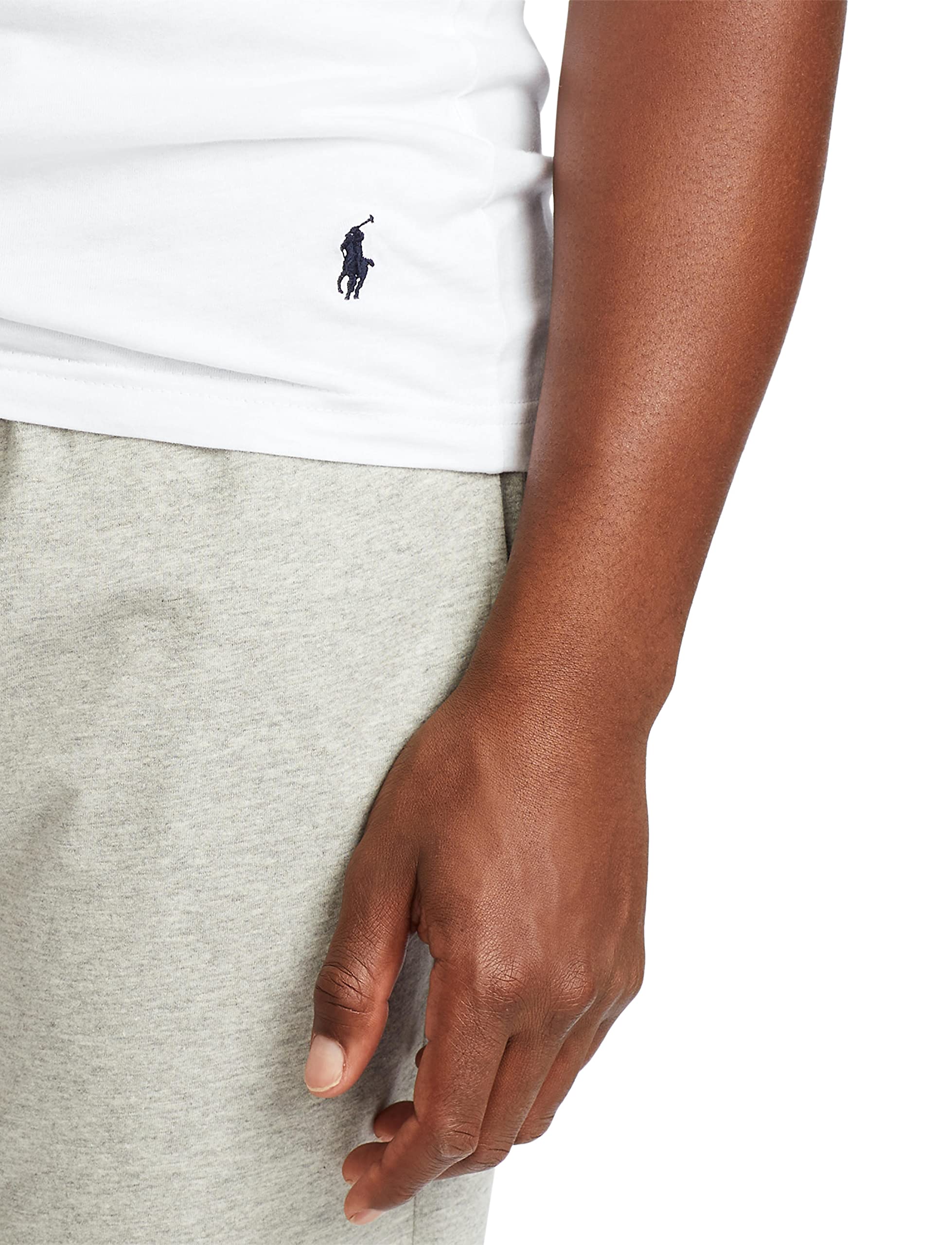 Polo Ralph Lauren Men's T-Shirt Pack, 3-Pack, Cotton Men's Clothing V-Neck Undershirt, Slim Fit Tees, Moisture-Wicking