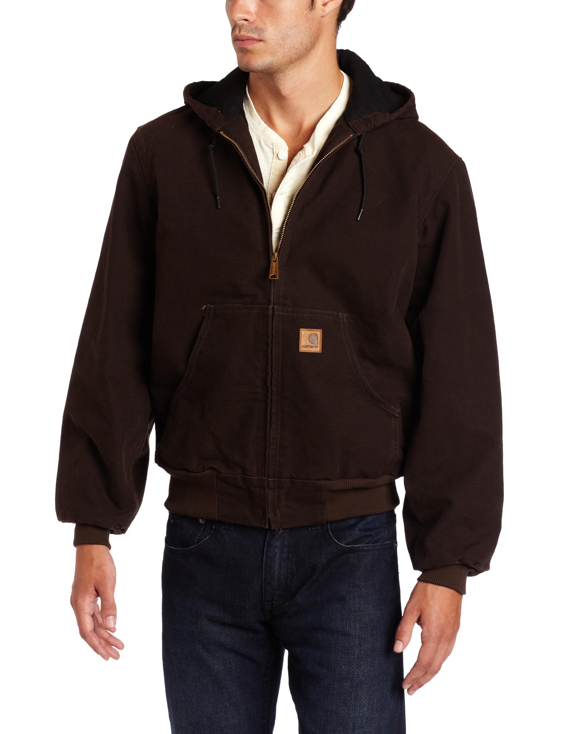 Carhartt Men's Big-Tall Quilted Flannel Lined Sandstone Active Jacket