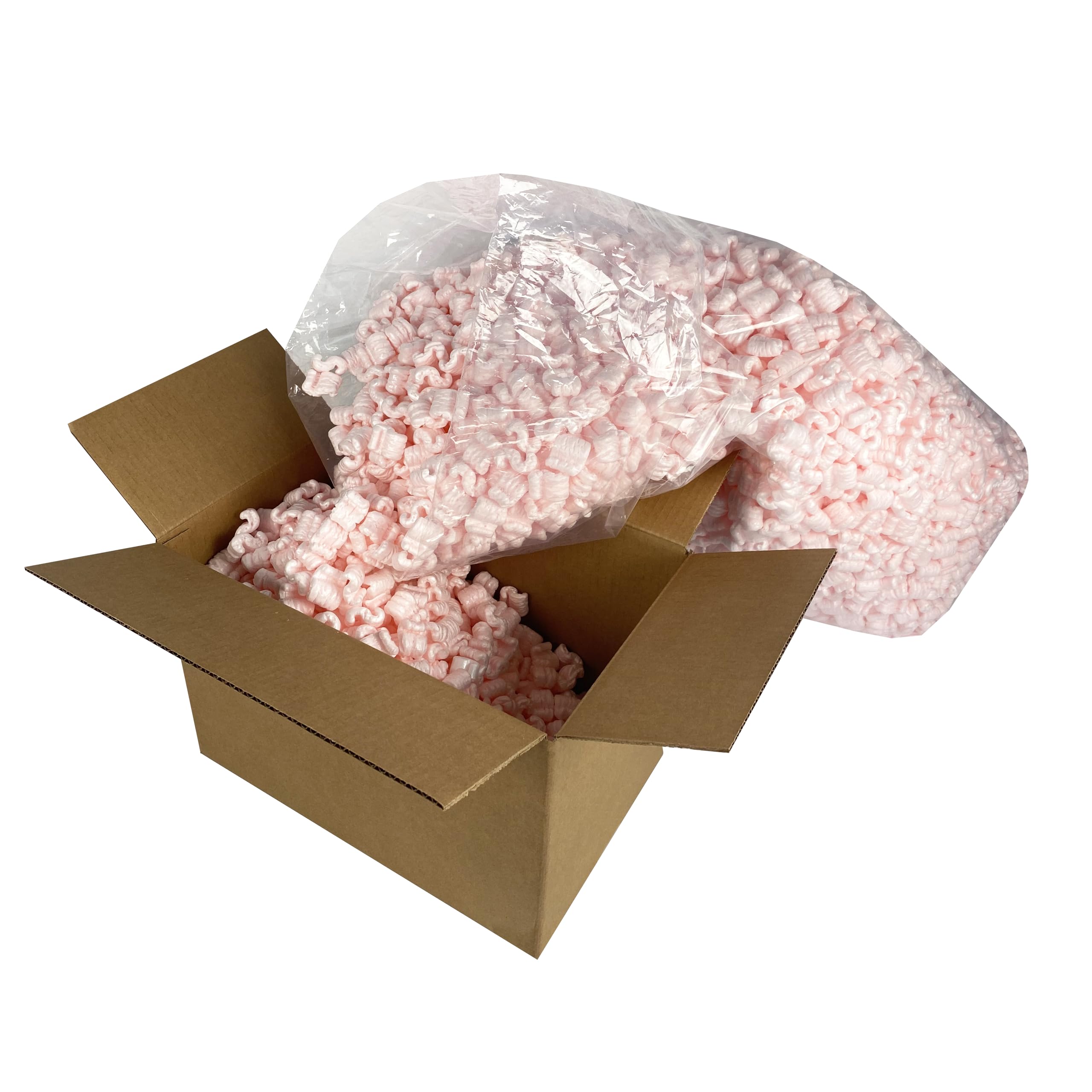 Packing Peanuts, 3.5 Cubic Feet, Beige | Bulk Loose Fill, For Shipping, Moving & Storage, Compostable & Biodegradable, Cushion For Shipping
