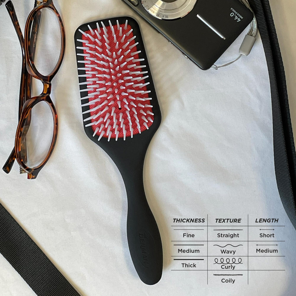 Denman Power Paddle Hair Brush for Quick and Convenient Detangling, Blow Drying and Styling - Combination of D3 Styling Pens & Paddle Brush - For Men and Women P038