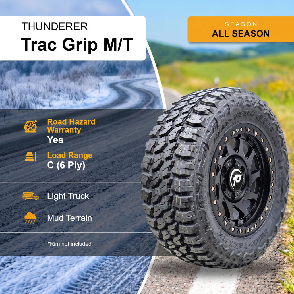 Thunderer Trac Grip M/T R408 All- Season Radial Tire-285/75R16 126Q