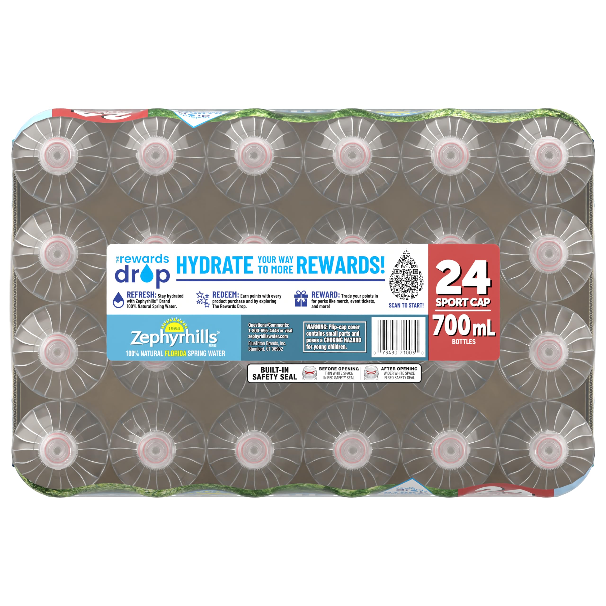 Zephyrhills Spring Water, 8 oz Mini Bottles, 48 Pack (3 Cases)