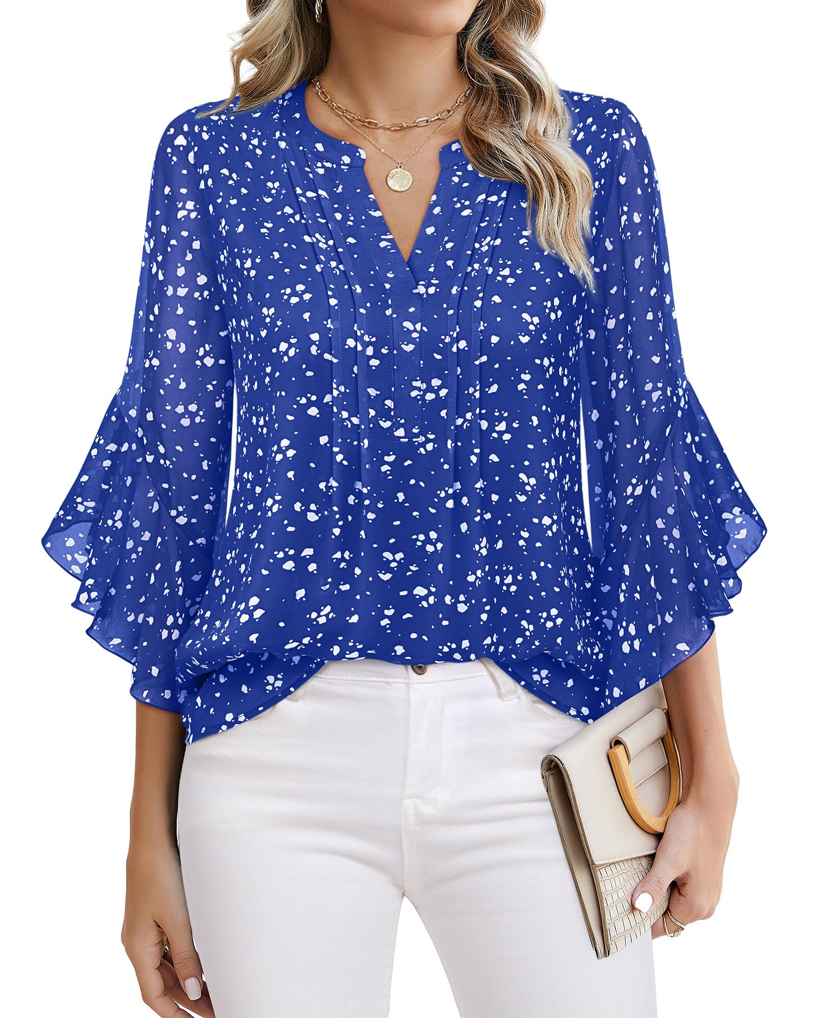 Timeson Women's 3/4 Sleeve Top | Dressy, Casual