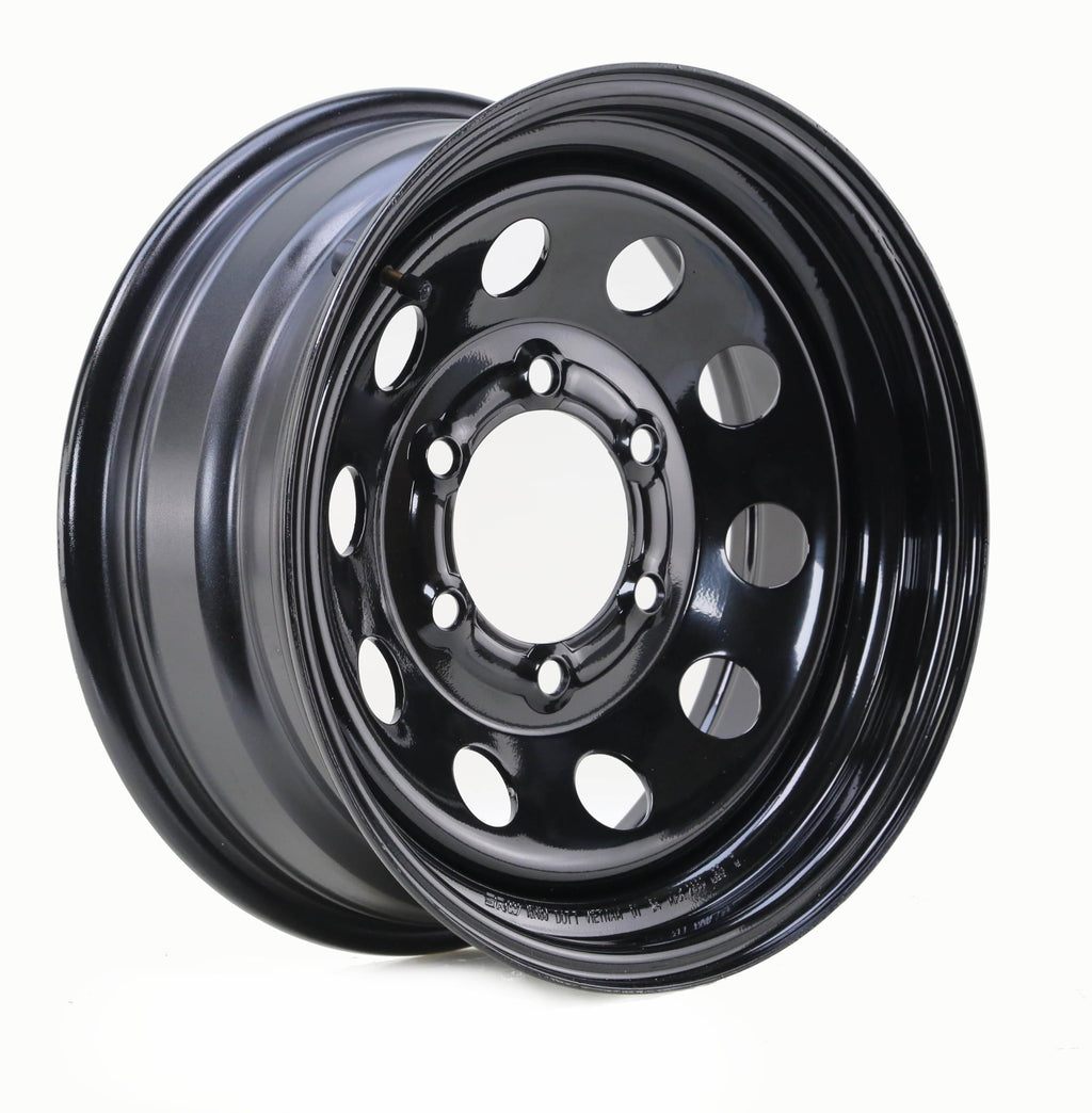 WINDA Trailer Tire Wheel Assembly ST205/75R14 8-Ply D 105L 5 Lug on 4.5" PCD Black Mod Rim