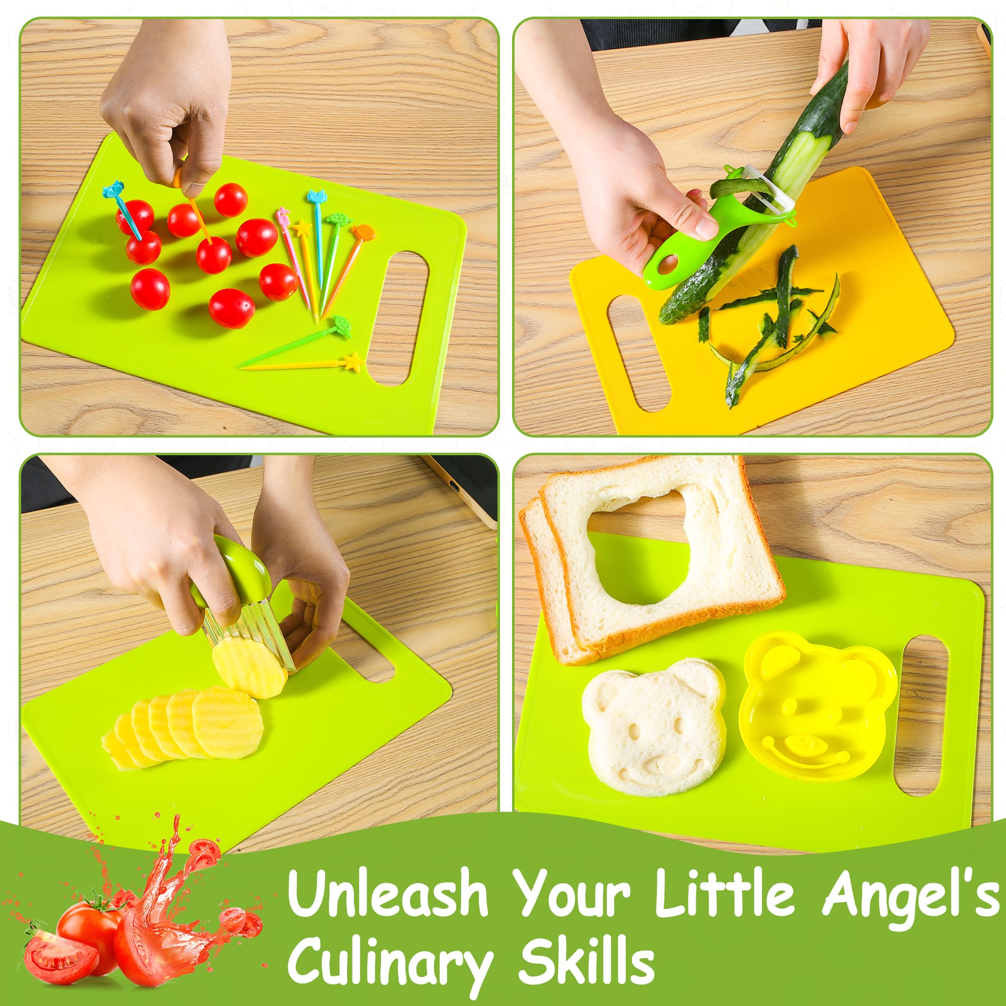 40Pcs Kids Knife Set for Real Cooking: Montessori Kitchen Tools for Toddlers, Kitchen Toy for 3 4 5 6 7 8 9 10 Year Old Boys Girls Birthday Gifts