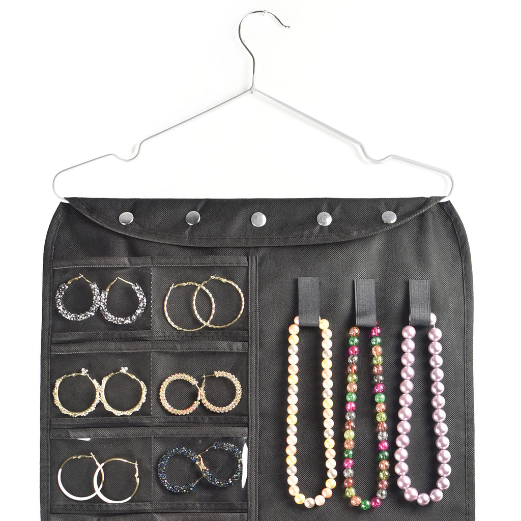 BB Brotrade Hanging Jewelry Organizer,Accessories Organizer,80 Pocket Organizer for Holding Jewelries（Beige）