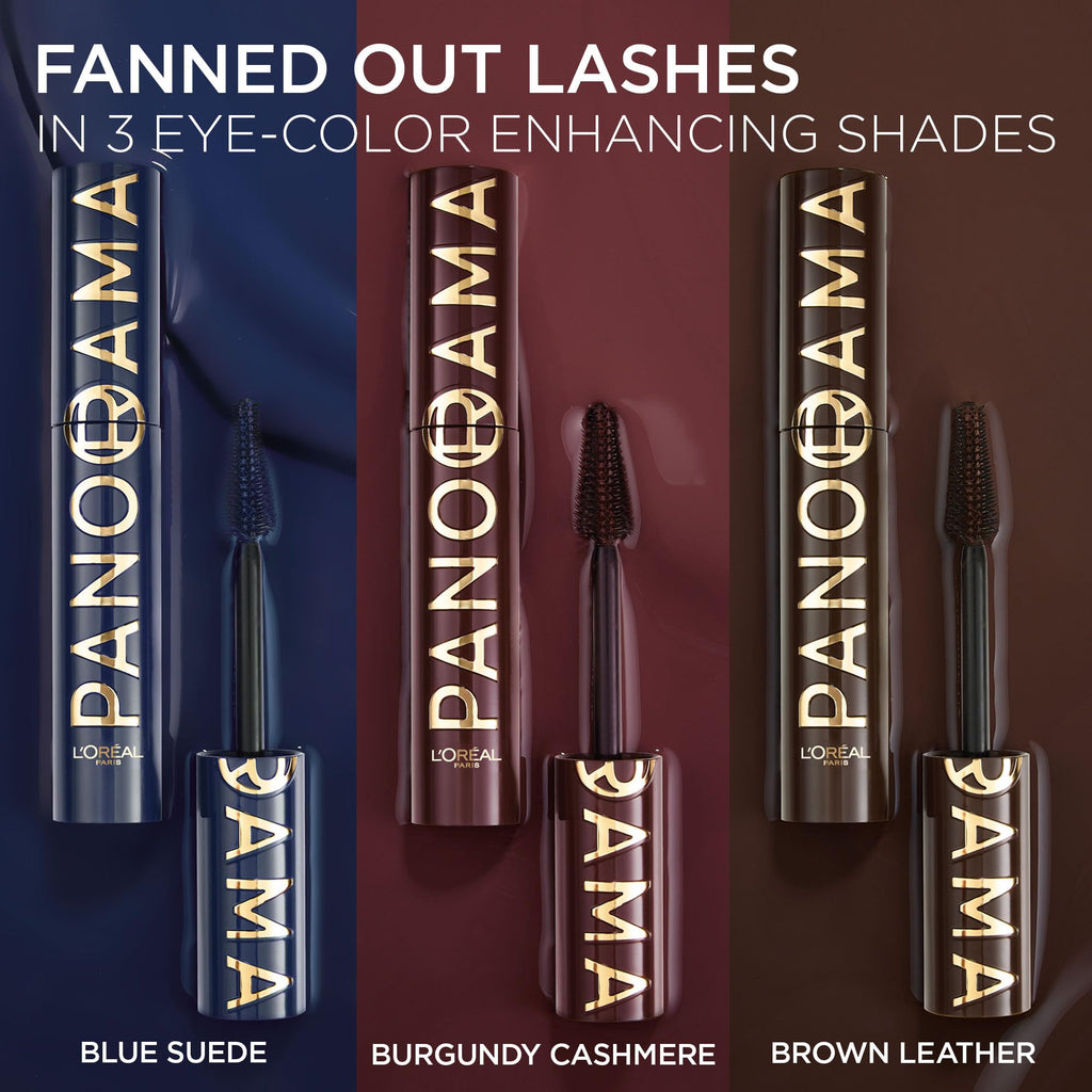L'Oreal Paris Voluminous Panorama Mascara, Volumizing and Lengthening Formula, Longwear, Smudge-Resistant and Washable, All Night Black Mascara, 0.33 Fl Oz