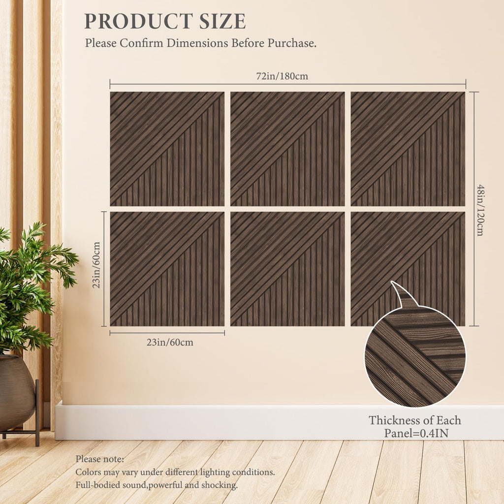 JBER 6 Pack Art Acoustic Panels, 47.2×27Inches Soundproof Wall Panels, Large Self-Adhesive Wall Panels, Decorative Sound Absorbing Panels, Sound Panels for Recording Studio(Black Gold Marble)