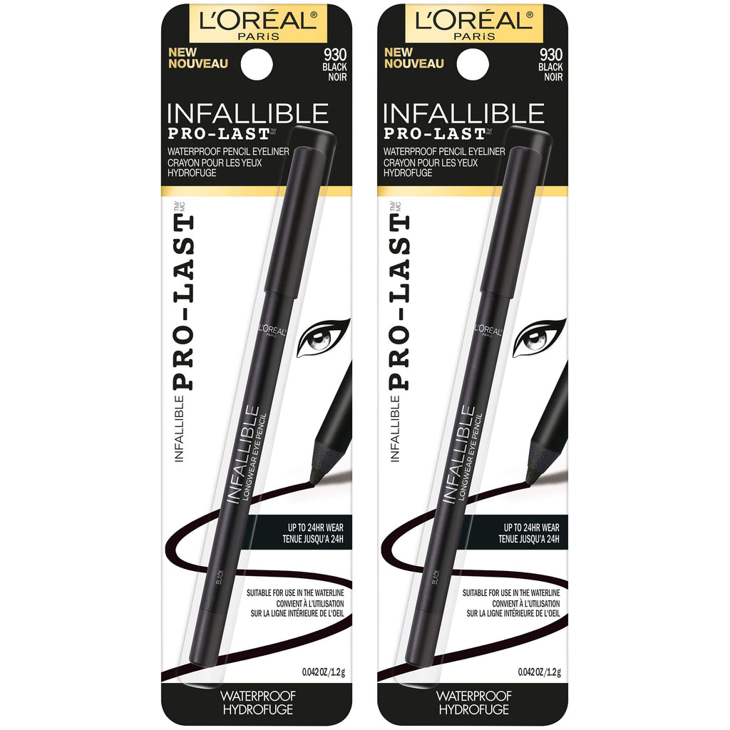 L'Oreal Paris Makeup Infallible Pro-Last Pencil Eyeliner, Waterproof and Smudge-Resistant, Glides on Easily to Create any Look, Aubergine, 0.042 oz.