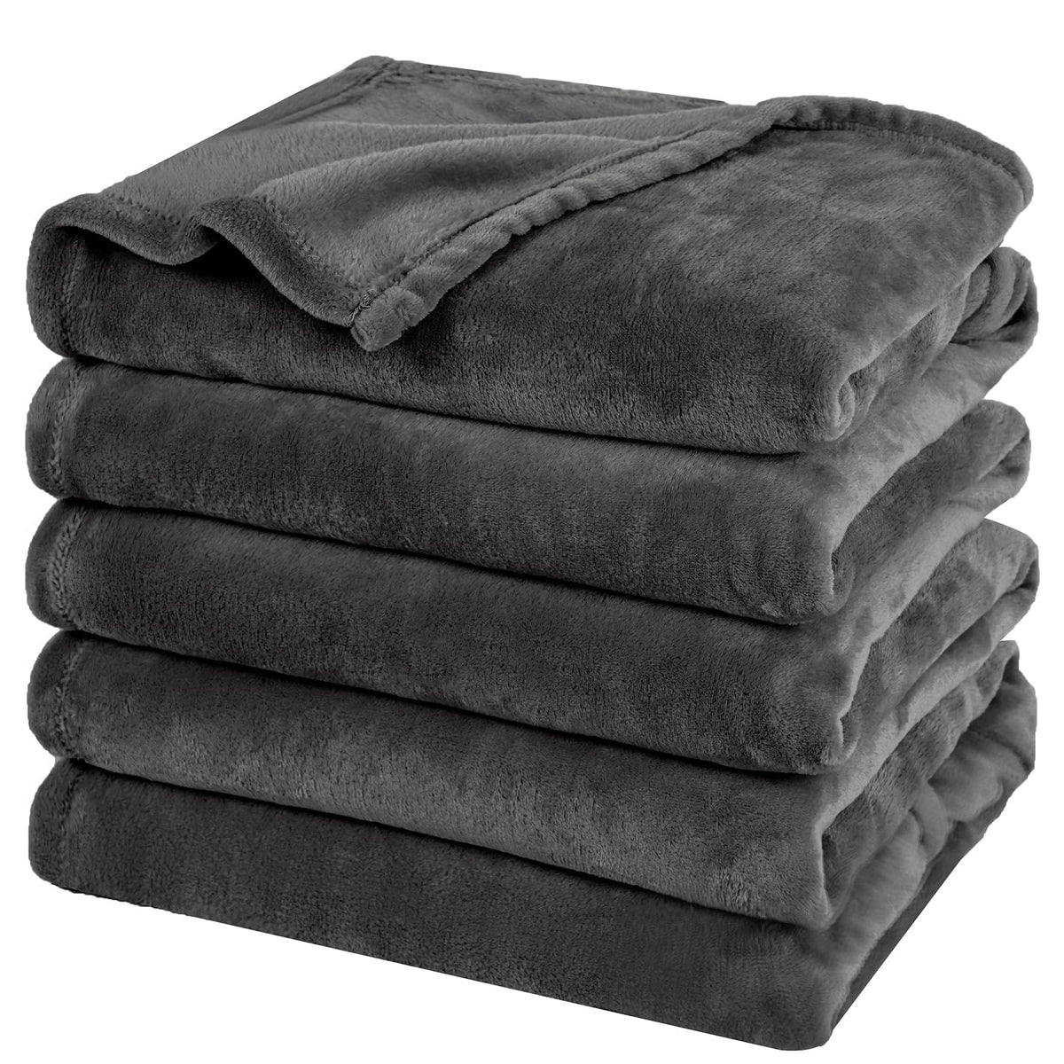 PHF Oversized King Big Fleece Blanket 120"x120", No Shed No Pilling Extra Large Soft Blanket, Giant 10'x 10' Lightweight for Bed, Sofa Travel and Camping, Suitable for All Season, Beige
