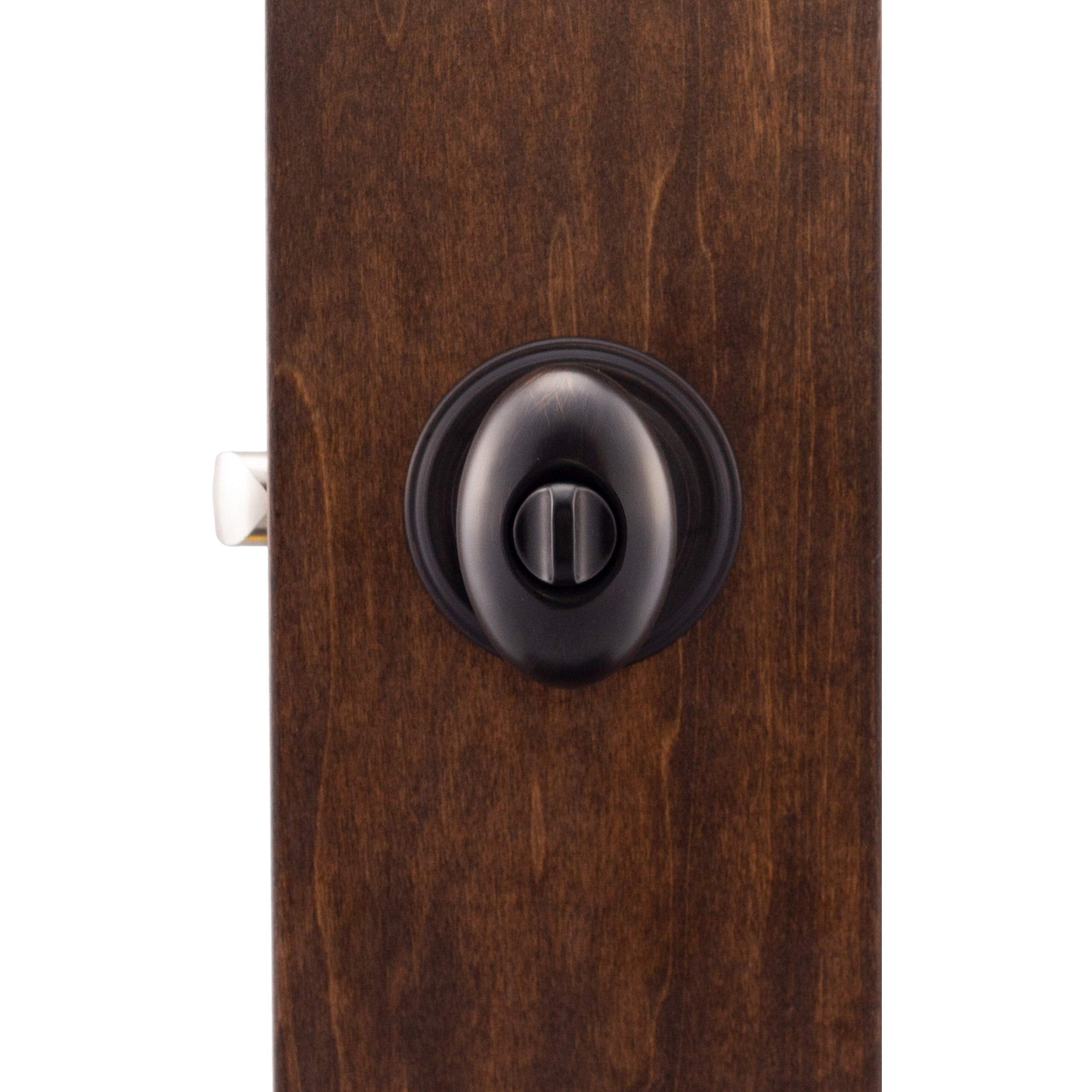 Copper Creek EK2090BC Egg Door Knob, Dummy Function, 1 Pack, in Black