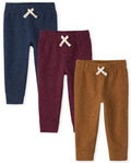 And Toddler Boy Active Striped Fleece Jogger Pants 2-pack