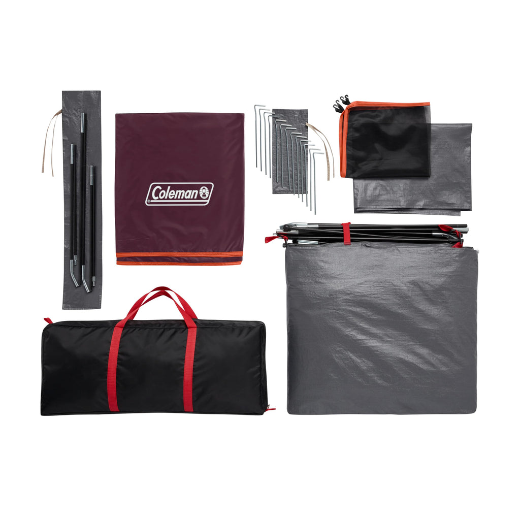 Coleman Skydome Camping Tent with 5 Minute Setup, 2/4/6/8 Person Weatherproof Tent with Rainfly & Carry Bag, 20% More Headroom Than Traditional Canopies