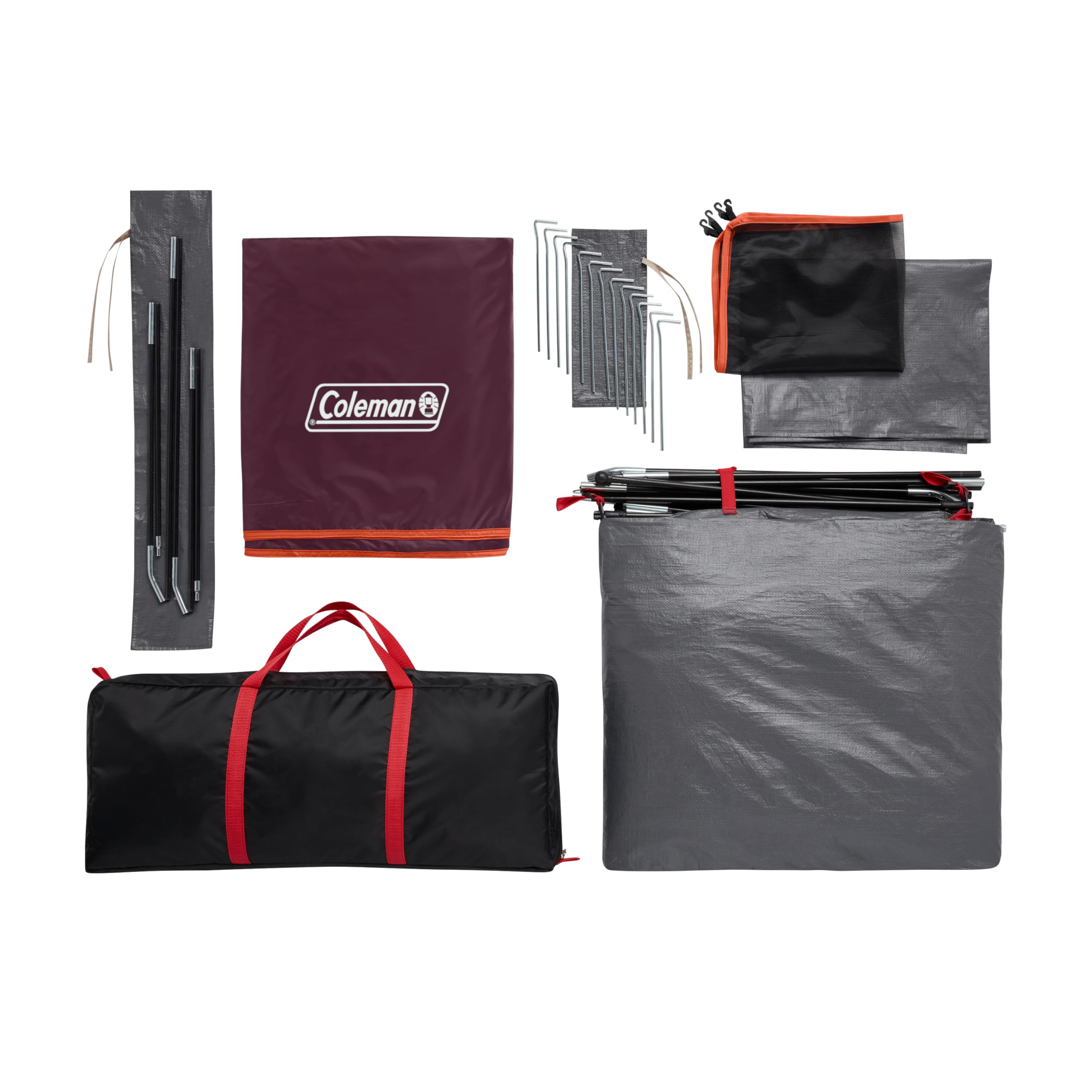 Coleman Skydome Camping Tent with 5 Minute Setup, 2/4/6/8 Person Weatherproof Tent with Rainfly & Carry Bag, 20% More Headroom Than Traditional Canopies