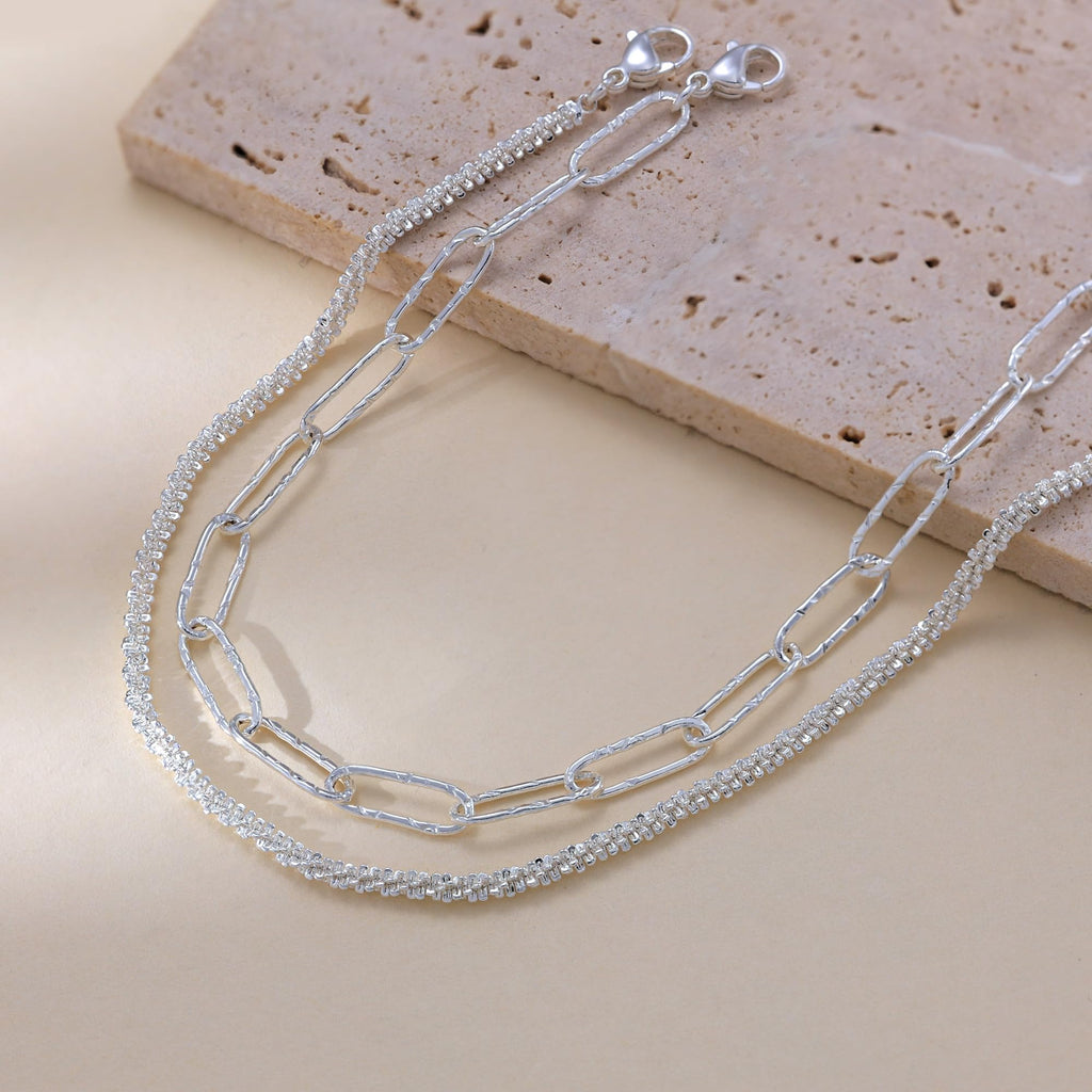 Freekiss Sterling Silver Ankle Bracelets for Women: Dainty Layered Waterproof Anklet for Women Adjustable Womens Anklet Set Stackable Figaro Beaded Cuban Link Anklets Beach Jewelry for Women