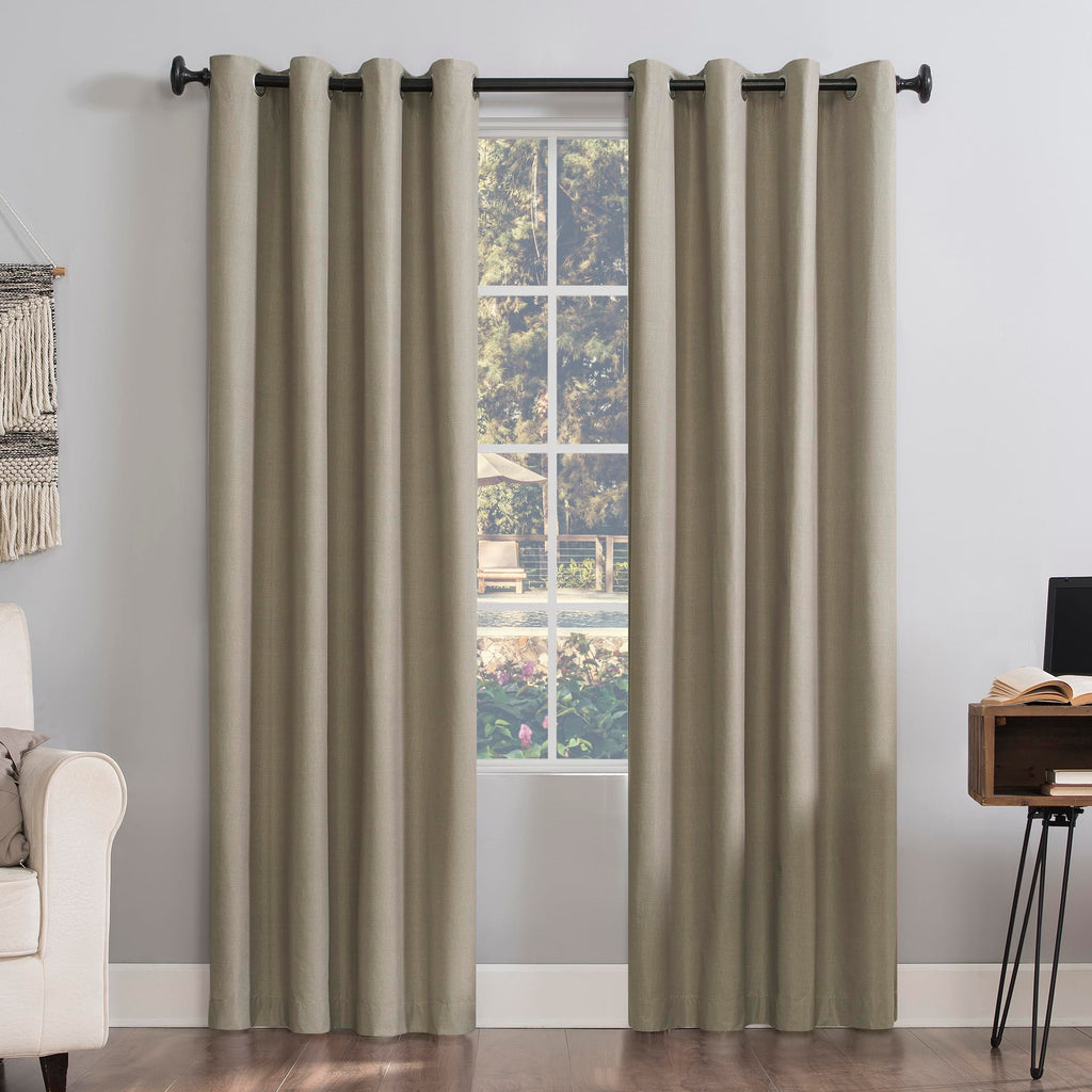 Sun Zero Columbia Thermal Insulated 100% Blackout Grommet Curtain Single Panel, 50" x 63", Cedar Orange