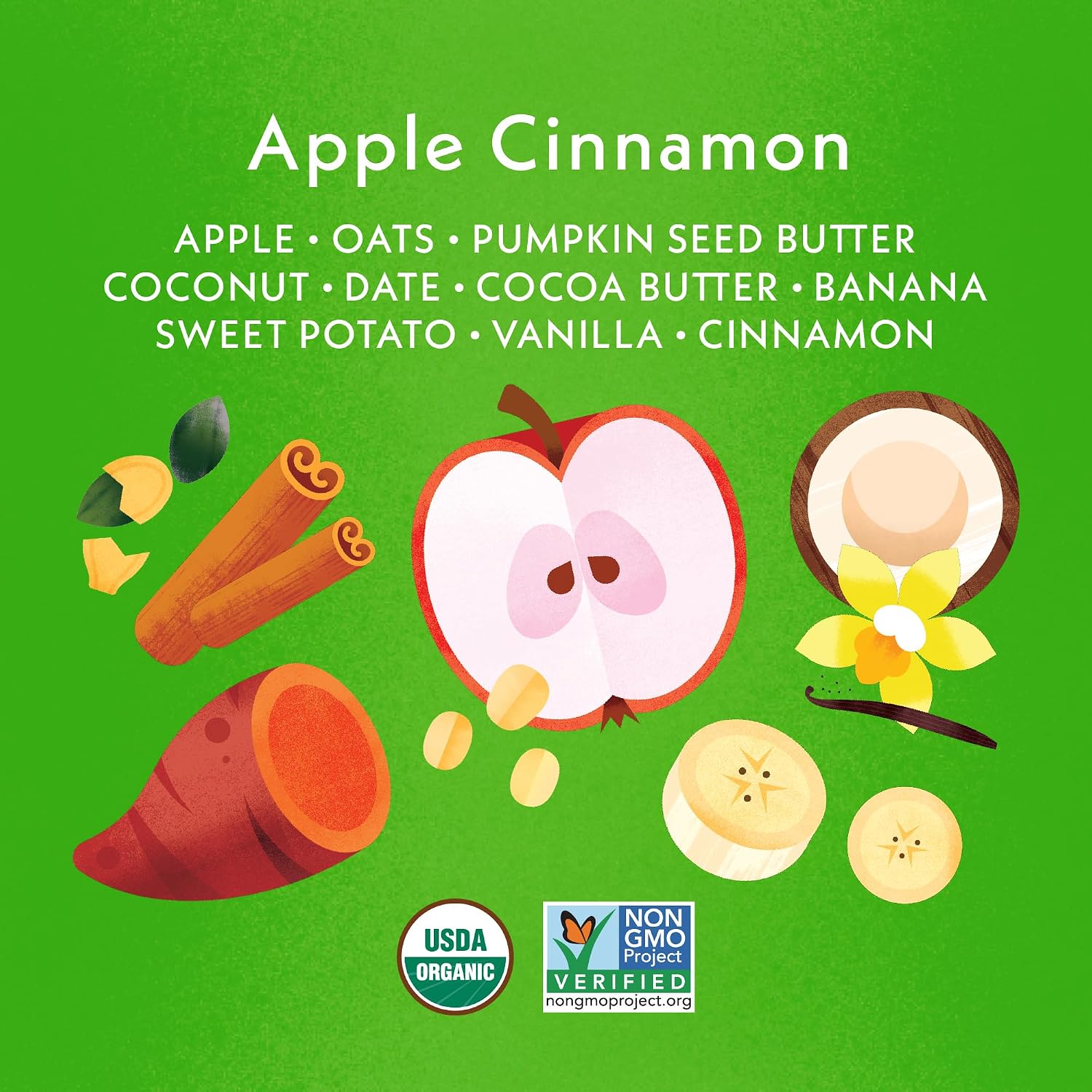 Once Upon a Farm Organic Apple Cinnamon Refrigerated Oat Kids' Bar Multipack,4-1.6oz Bars