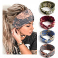 Boho Headbands For Women Fashion Stretch Wide Hair Bands Knoted Turban Head Bands Yoga Running Sweatband Elastic Headband Stylish Wrap Headbands Hair Accessories for Teen Girls 4 Pack