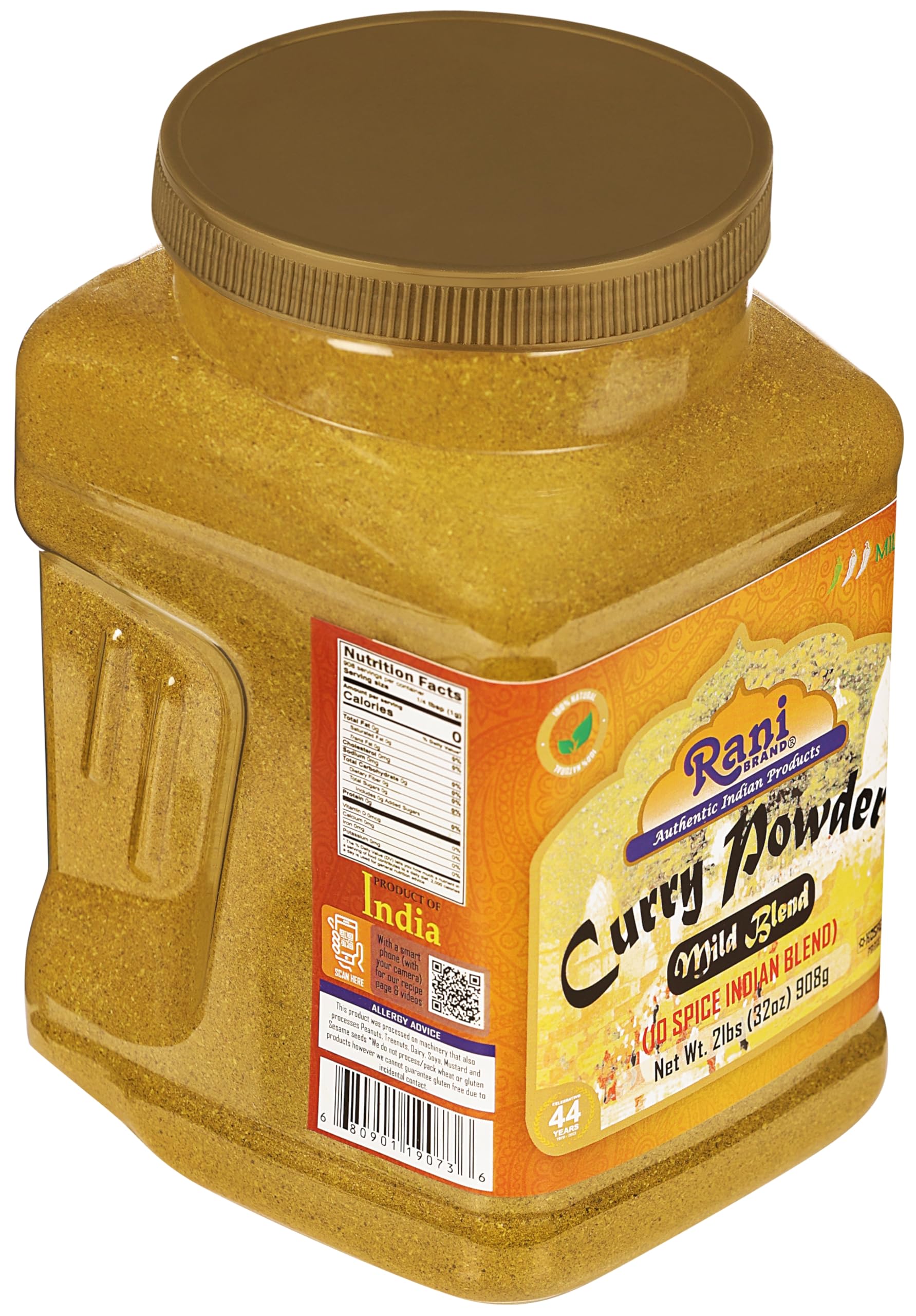 Rani Curry Powder Mild (10-Spice Authentic Indian Blend) 3oz (85g) PET Jar ~ All Natural | Salt-Free | NO Chili or Peppers | Vegan | No Colors | Gluten Friendly | NON-GMO | Kosher | Indian Origin