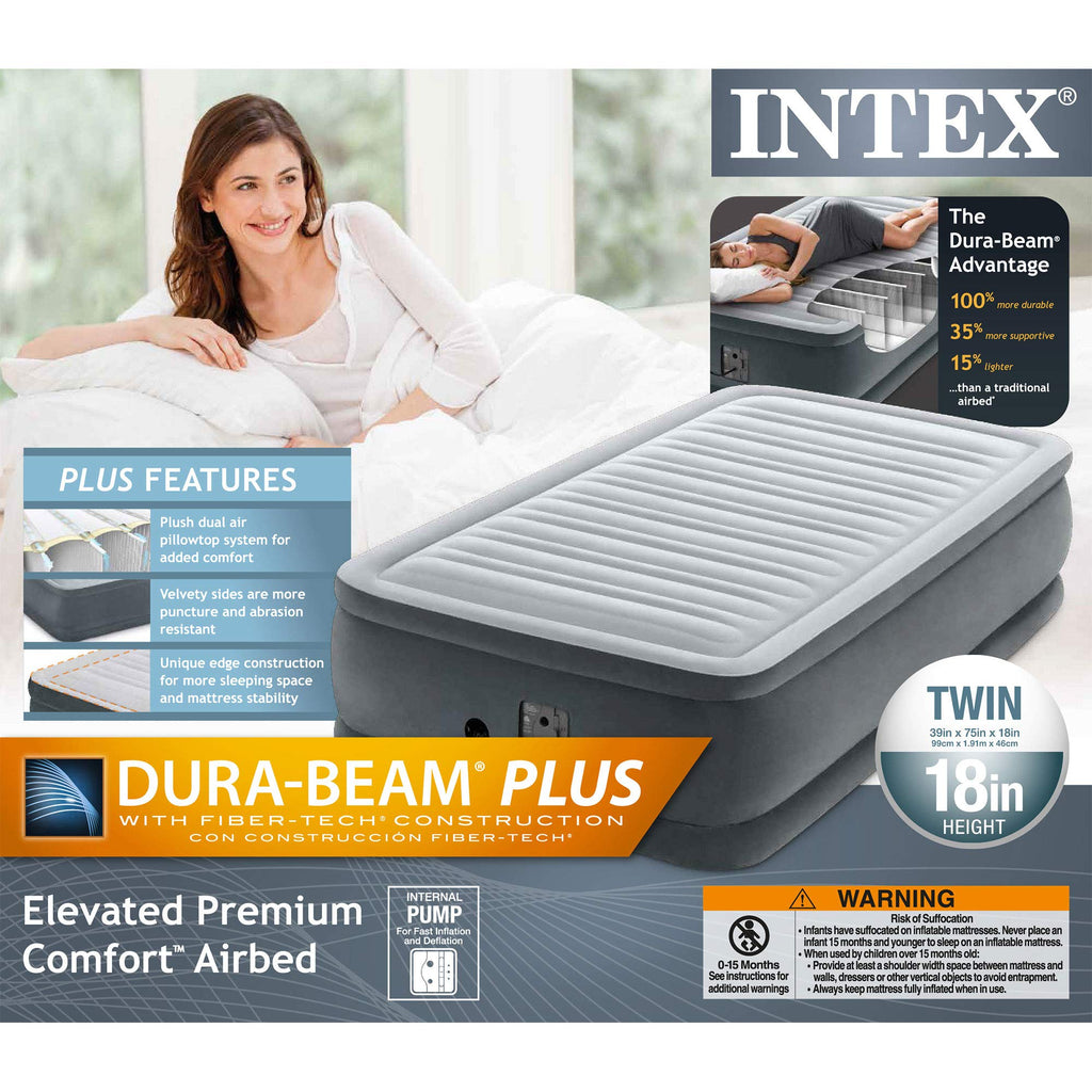 Intex Dura-Beam Deluxe Comfort Plush Elevated Airbed Series