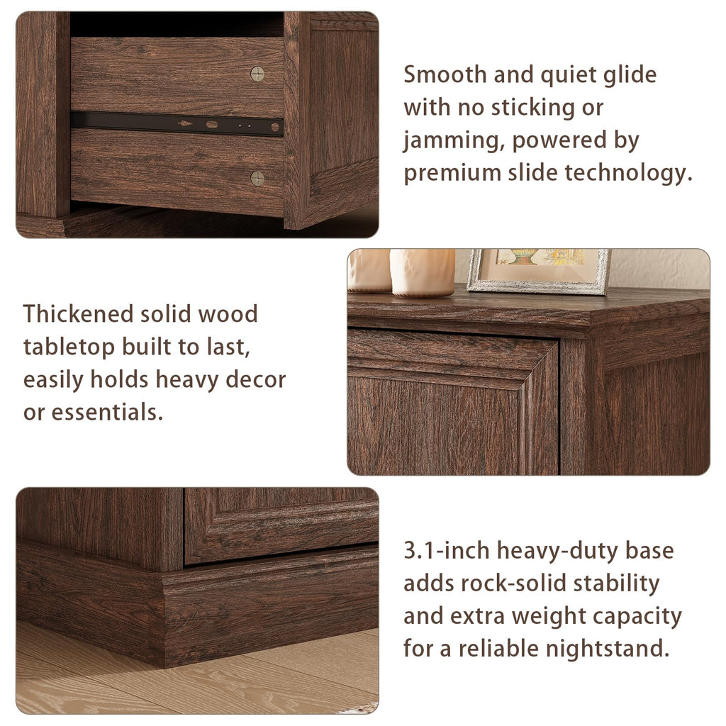 Farmhouse 5 Drawers Dresser for Bedroom, 44" Tall Brown dresser Wood Rustic Chest of Drawers with Wide Metal Handle,Natural Texture,Drawer Organizer for Bedroom,Living Room,Hallway and Entryway