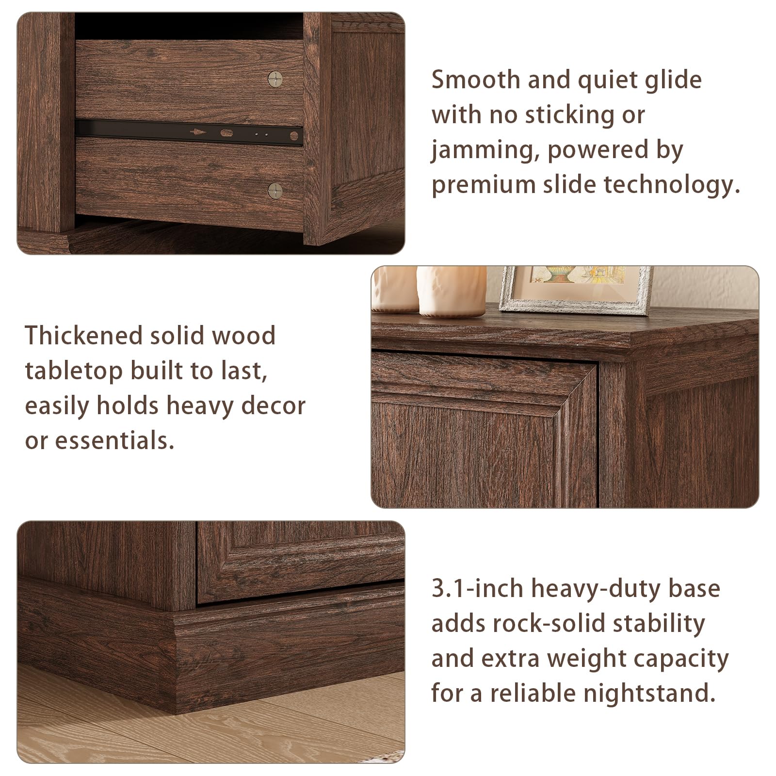 Farmhouse 5 Drawers Dresser for Bedroom, 44" Tall Brown dresser Wood Rustic Chest of Drawers with Wide Metal Handle,Natural Texture,Drawer Organizer for Bedroom,Living Room,Hallway and Entryway