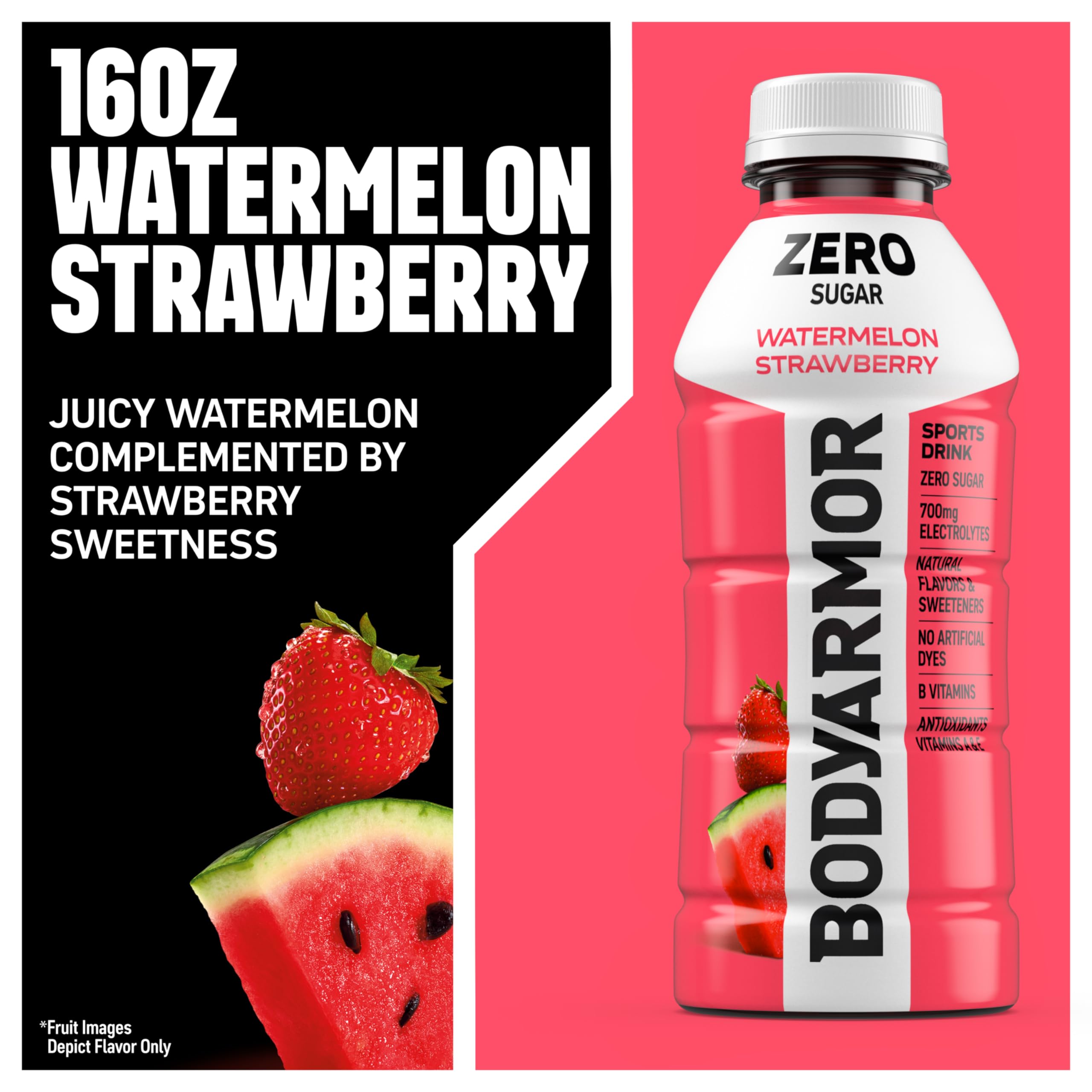 BODYARMOR Lyte Sports Drink Low-Calorie Beverage, Blueberry Pomegranate, Coconut Water Hydration, Natural Flavors with Vitamins, Potassium-Packed Electrolytes, 16 Fl Oz (Pack of 12)