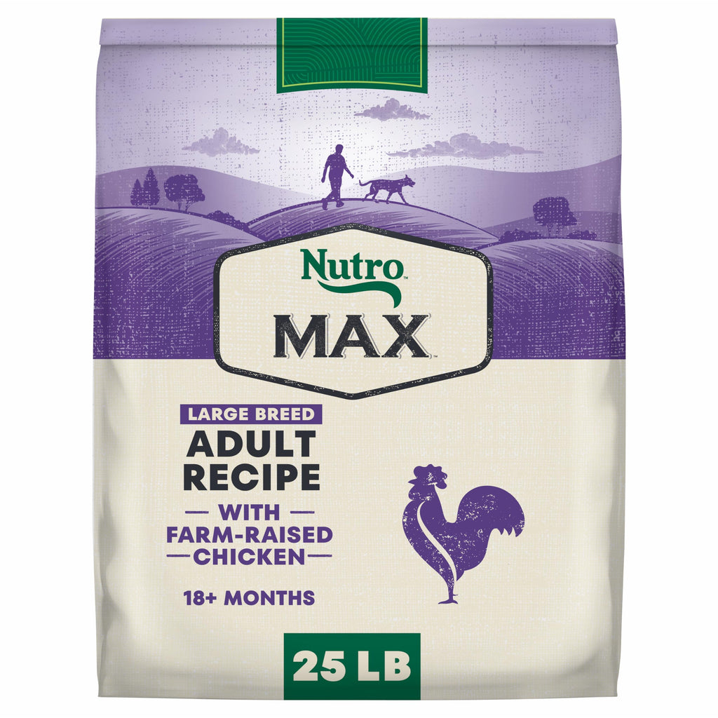 Nutro Max Dry Dog Food, Adult Dog Food Dry Recipe for Large Breeds with Farm-Raised Chicken, 25 lb. Bag