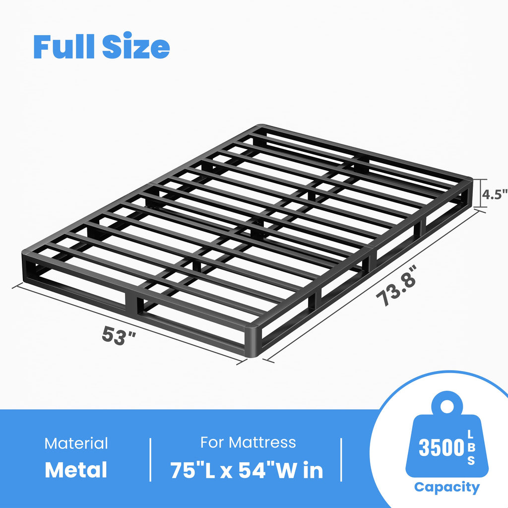 ROIL 10 Inch Twin Box Spring, Heavy Duty Metal Box Spring Mattress Foundation with Fabric Cover, 3500lbs Max Weight Capacity, Easy Assembly, Noise Free, Non-Slip