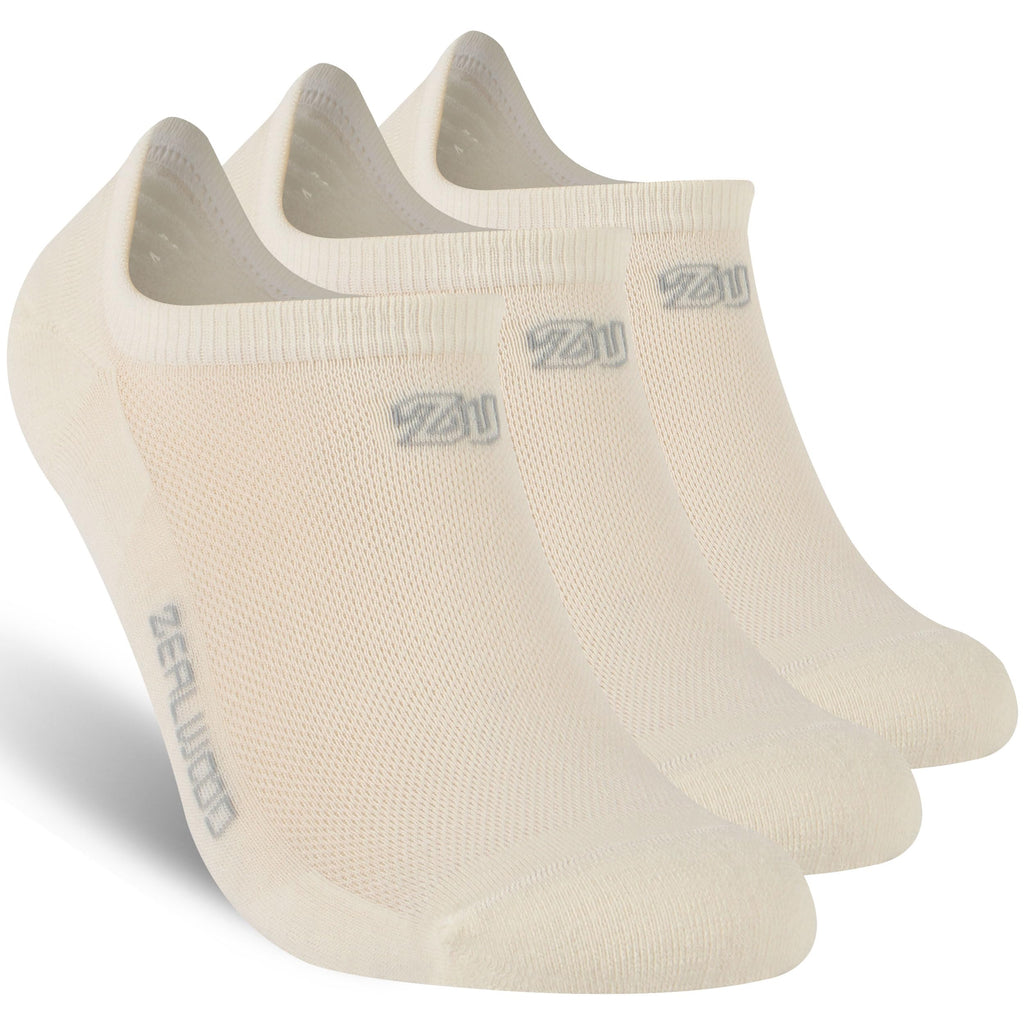 No Show Athletic Socks, ZEALWOOD 3 Pairs Merino Wool Ultra-Light Running Tennis Golf Socks for Men Women