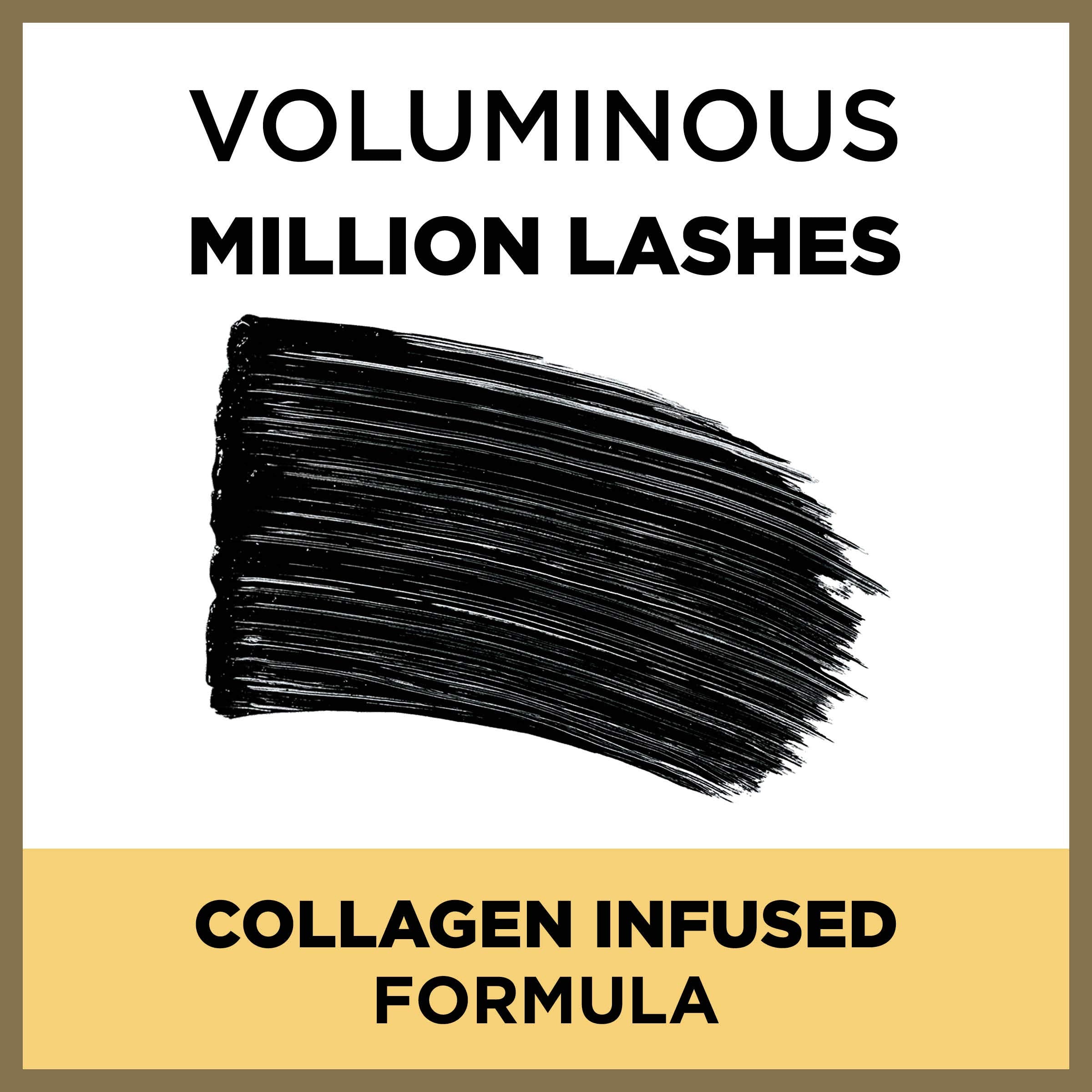 L’Oreal Paris Voluminous Million Lashes Mascara, 635 Blackest Black (Pack of 2)