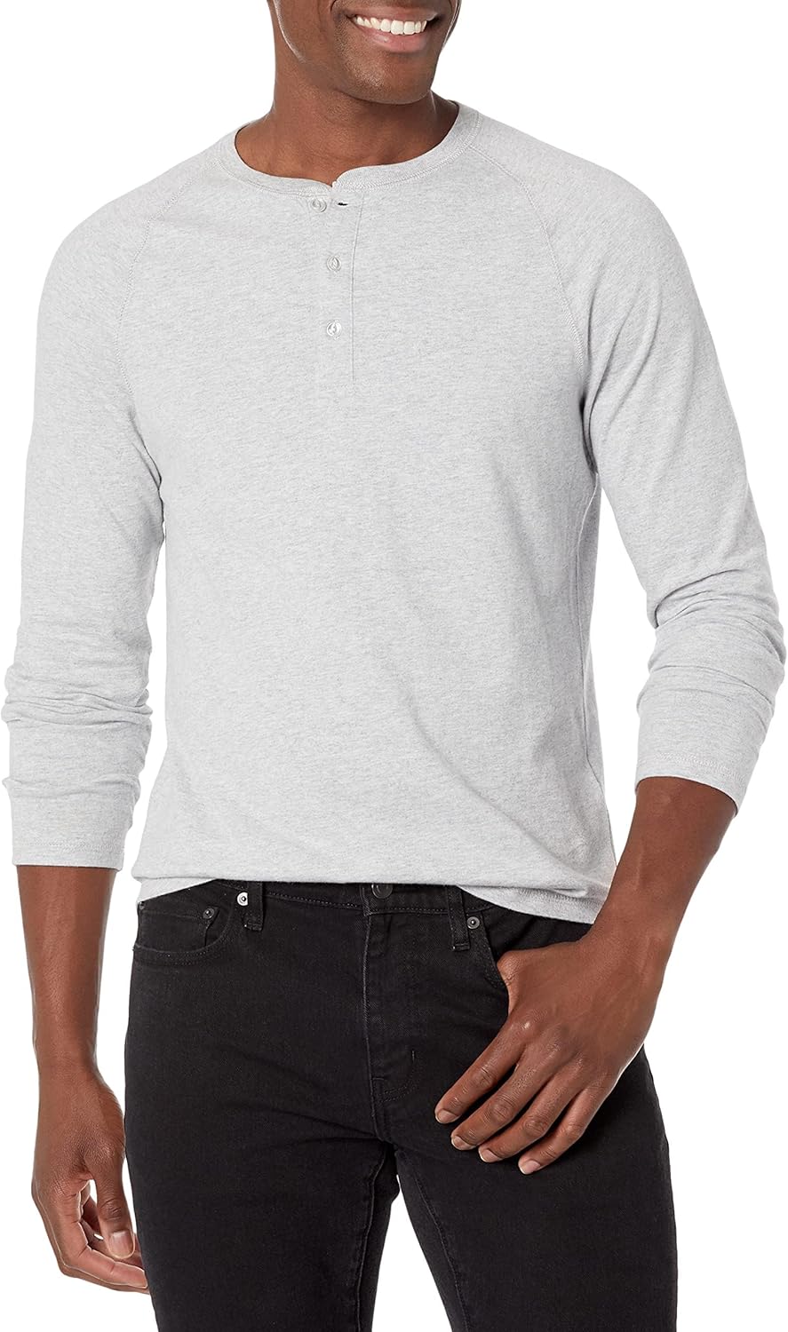 Amazon Essentials Men's Long-Sleeve Henley Shirt