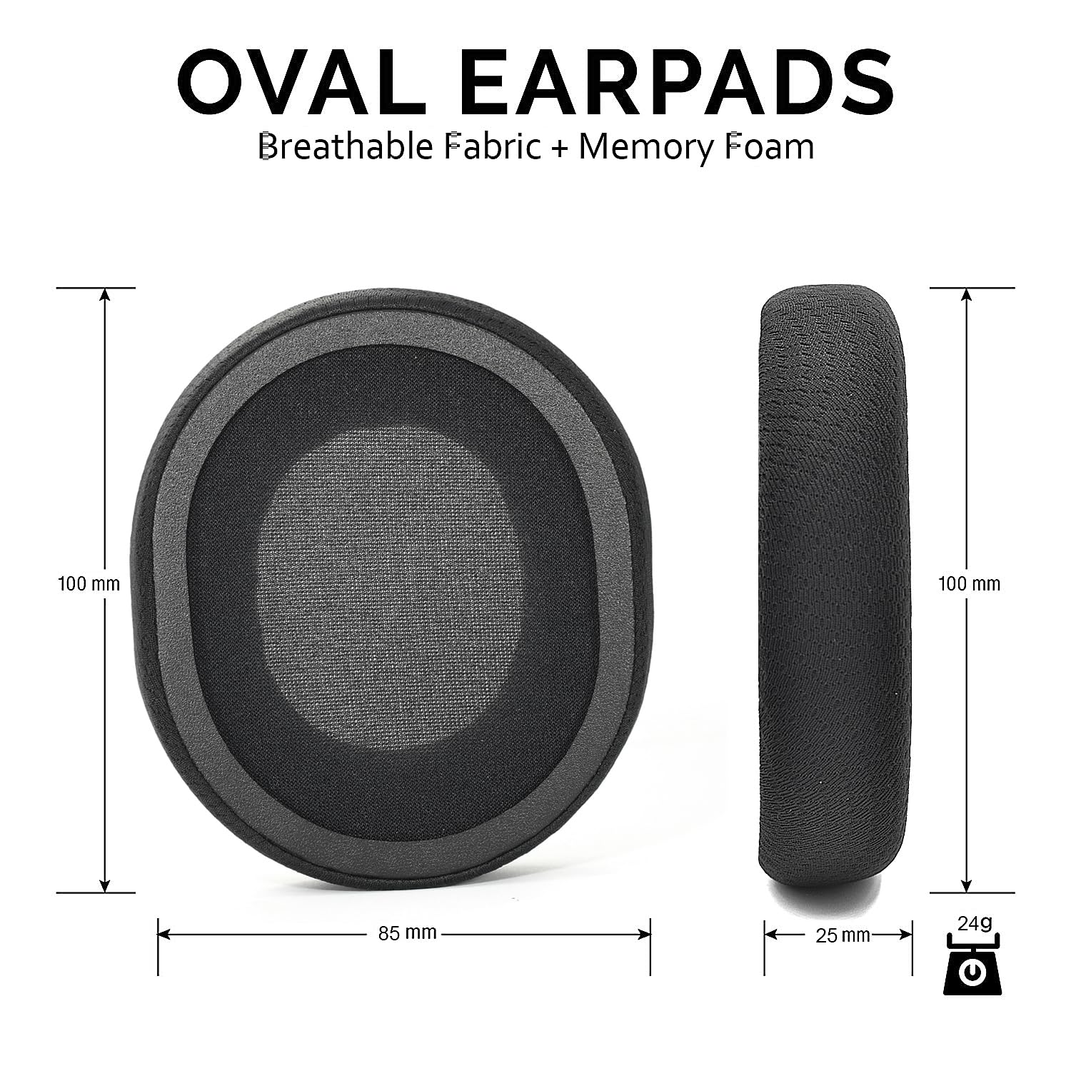 Arctis 3/5 / 7/9 Replacement Black Fabric Ear Pads Cushion Compatible with SteelSeries Arctis 3 / Arctis 5 / Arctis 7 Arctis 9 / Arctis 1 / Arctis pro Lossless Wireless Gaming Headset Headphone