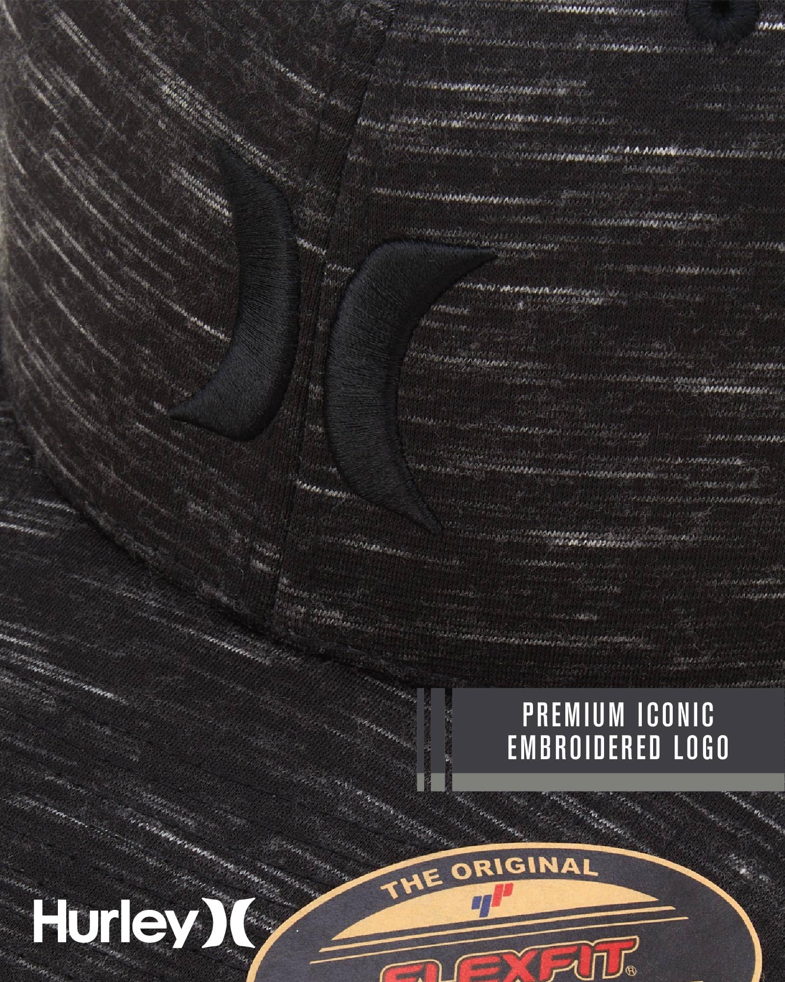 Hurley Men's Caps - One & Only Flexfit Baseball Cap - Fitted Hats for Men (S-XL)